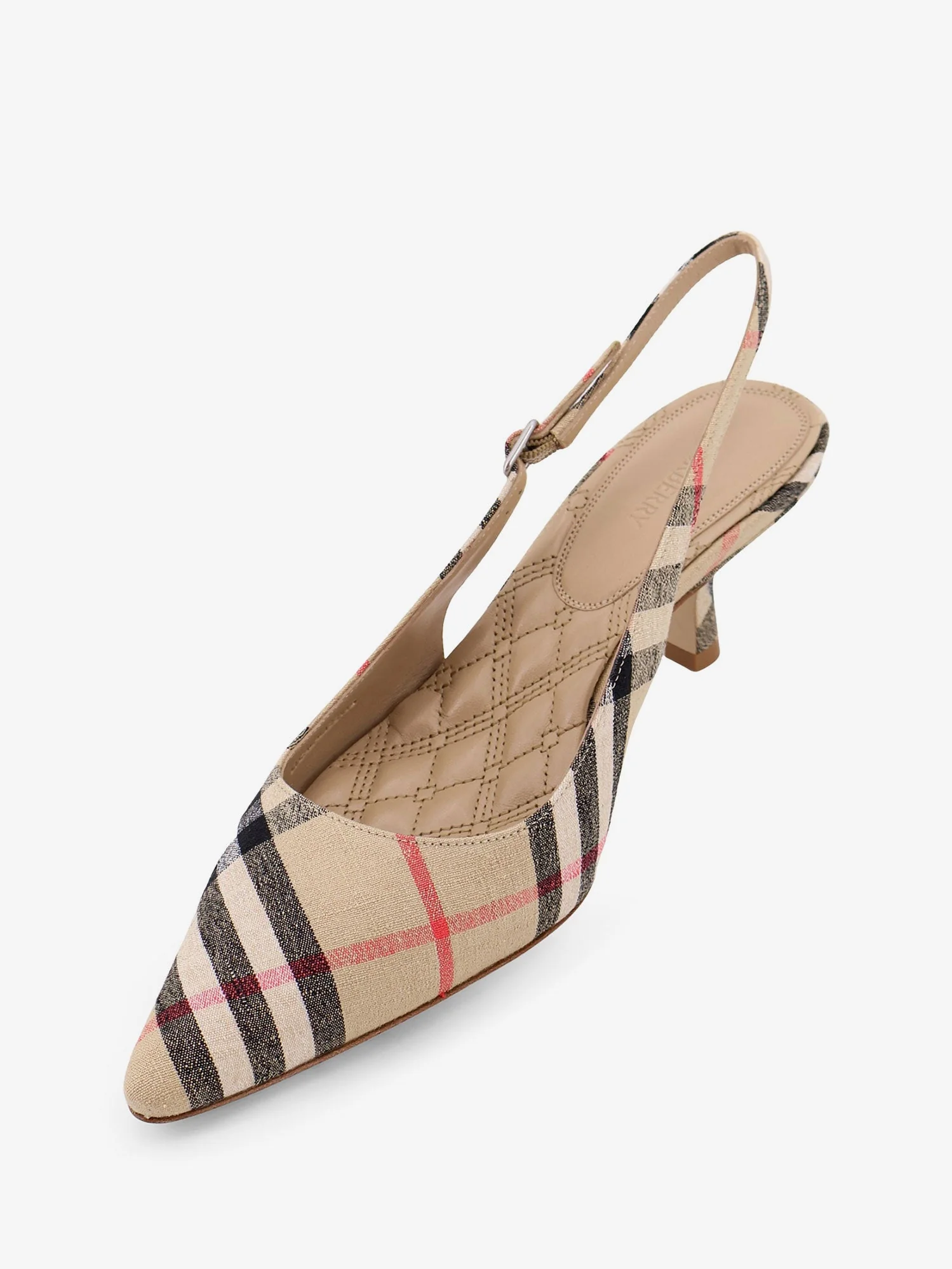 Burberry Dame Décolleté With Check Motif - Image 4