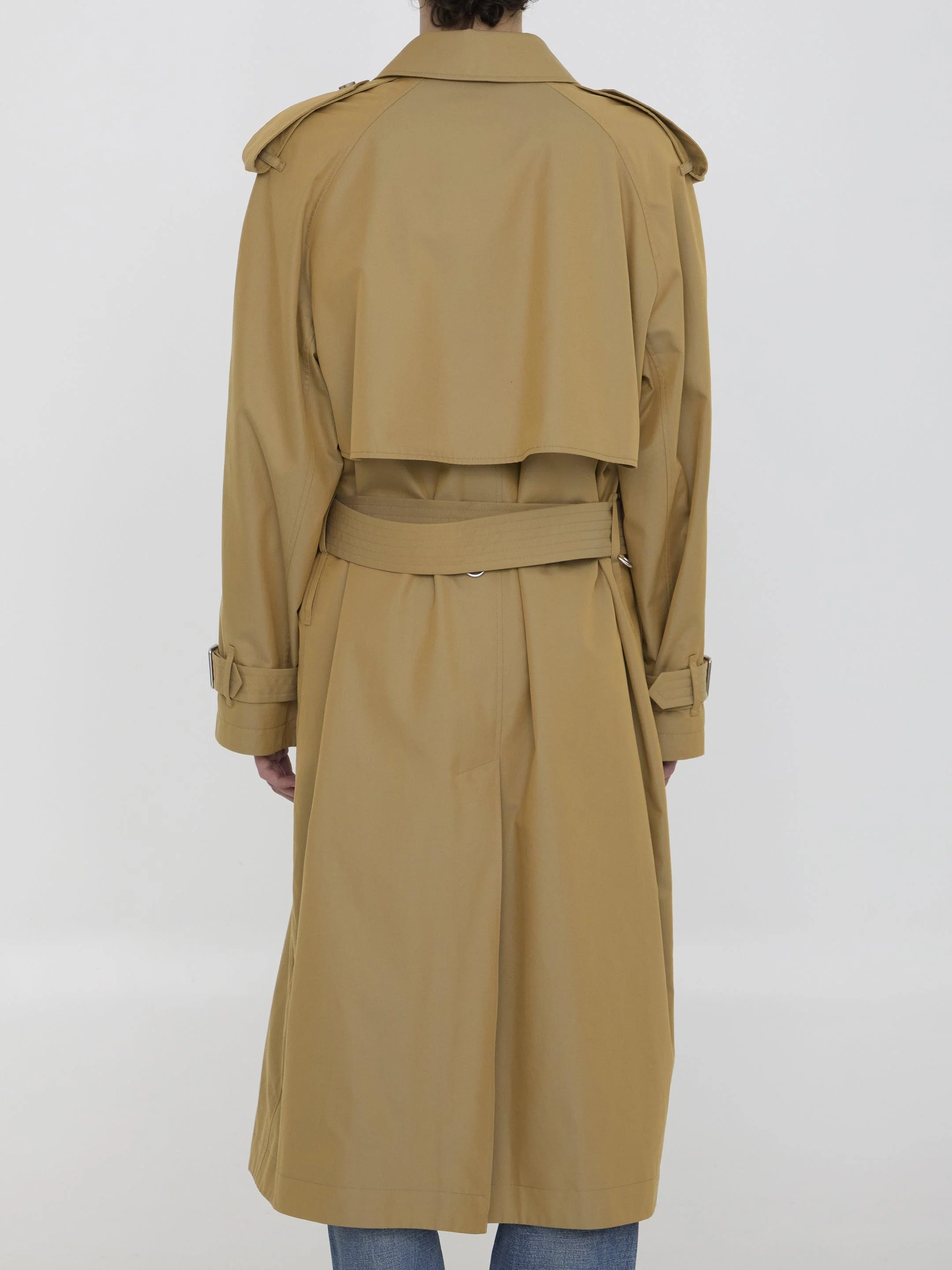 Burberry Gabardine Long Trench Coat - Image 4
