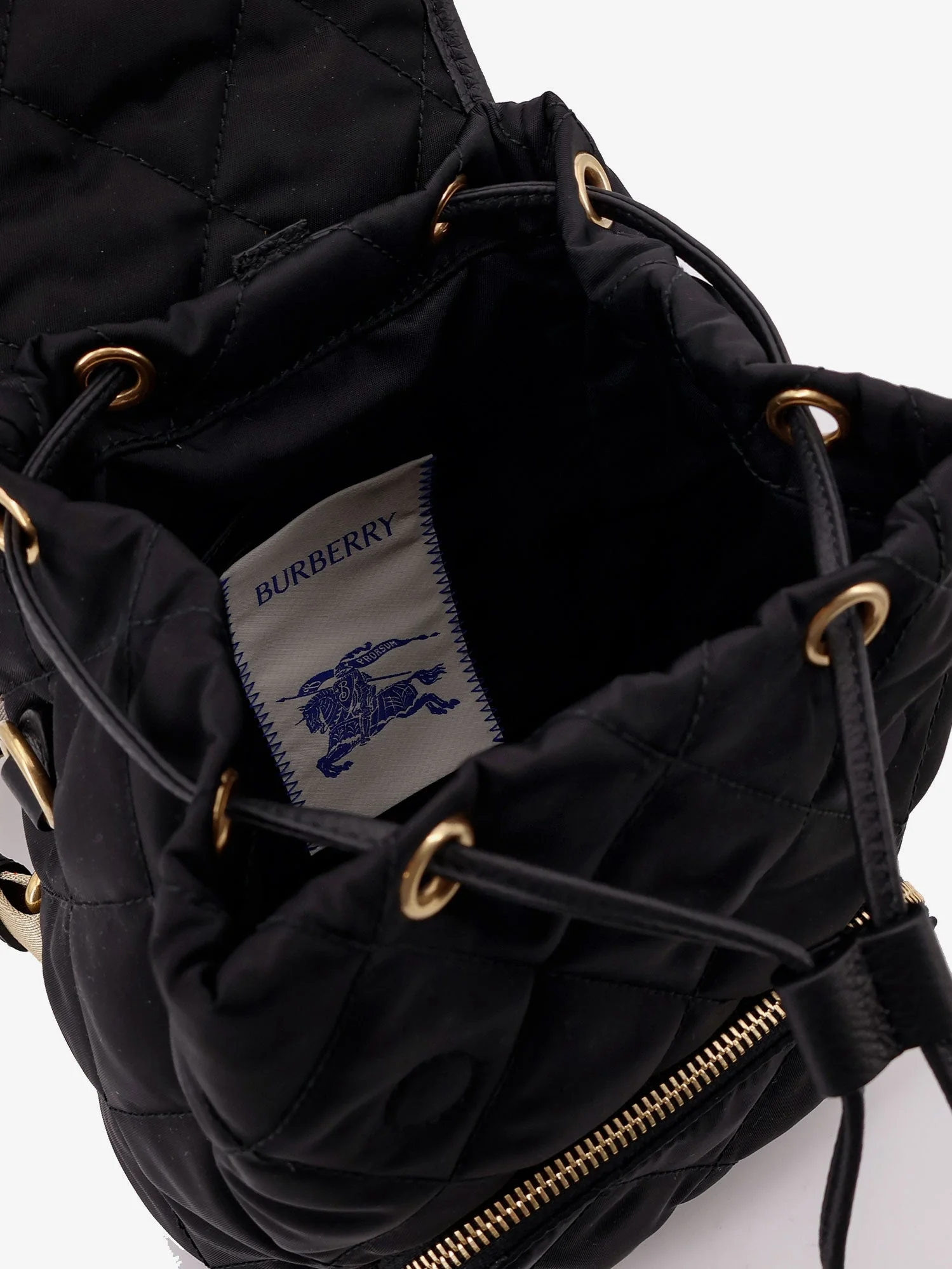 Burberry Nylon Backpack With Leather Logo Patch - Image 4