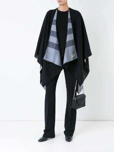 Burberry Reversible Wool Poncho Cape - Image 7