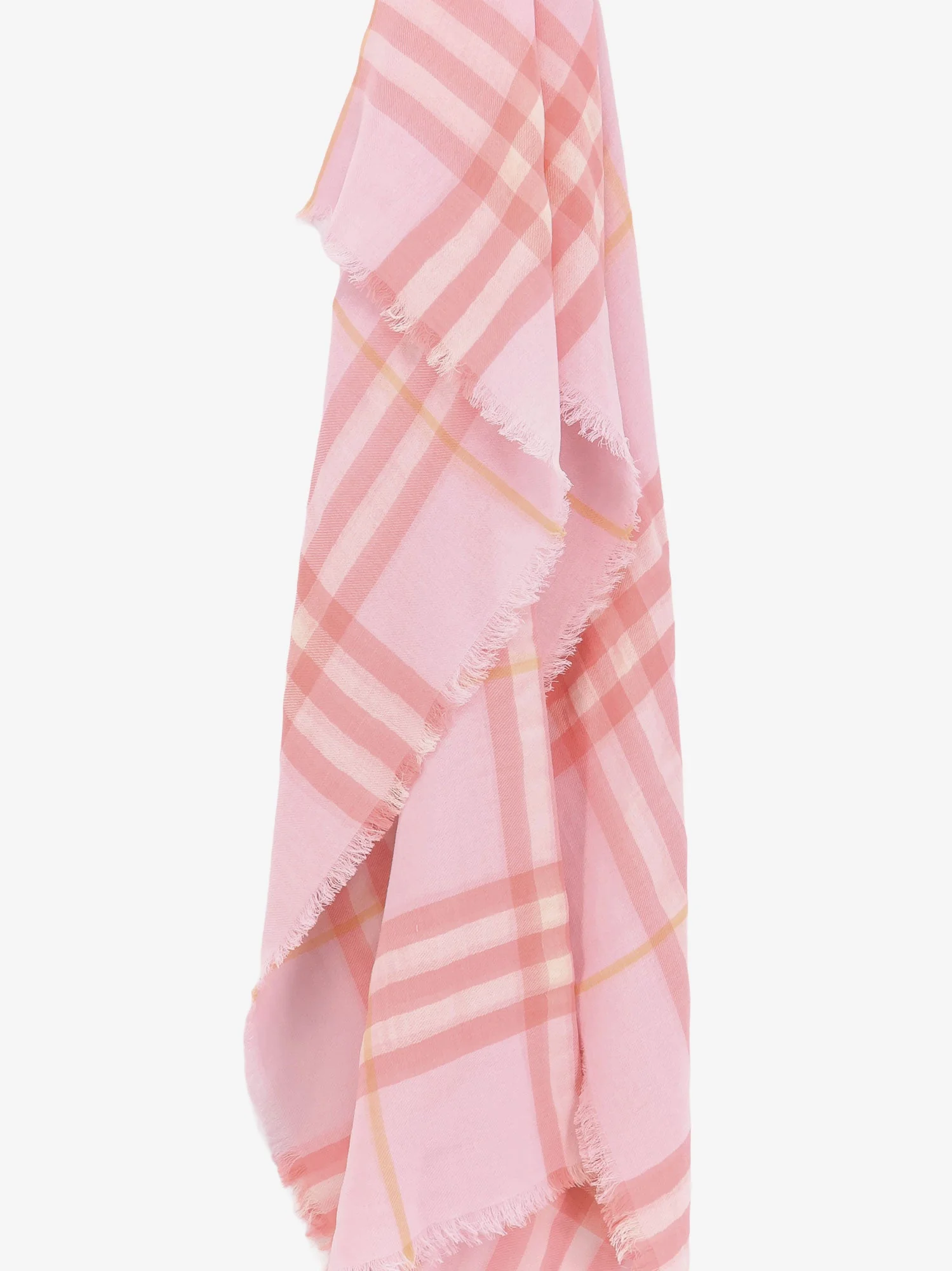 Burberry Wool Scarf With Burberry Check Motif - Image 3