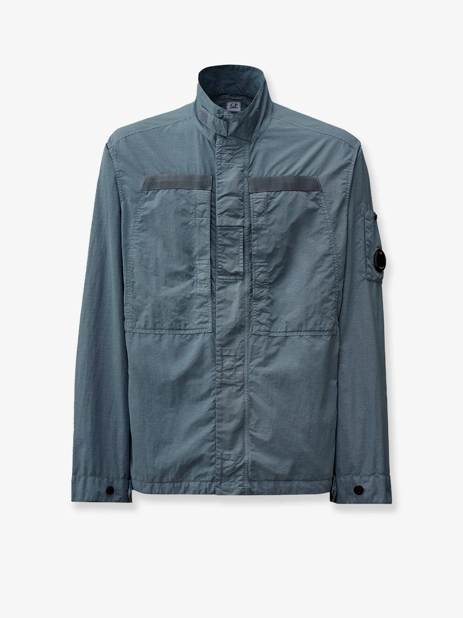 C.p.company Flatt Nylon Jacket With Logo Iconic Detail