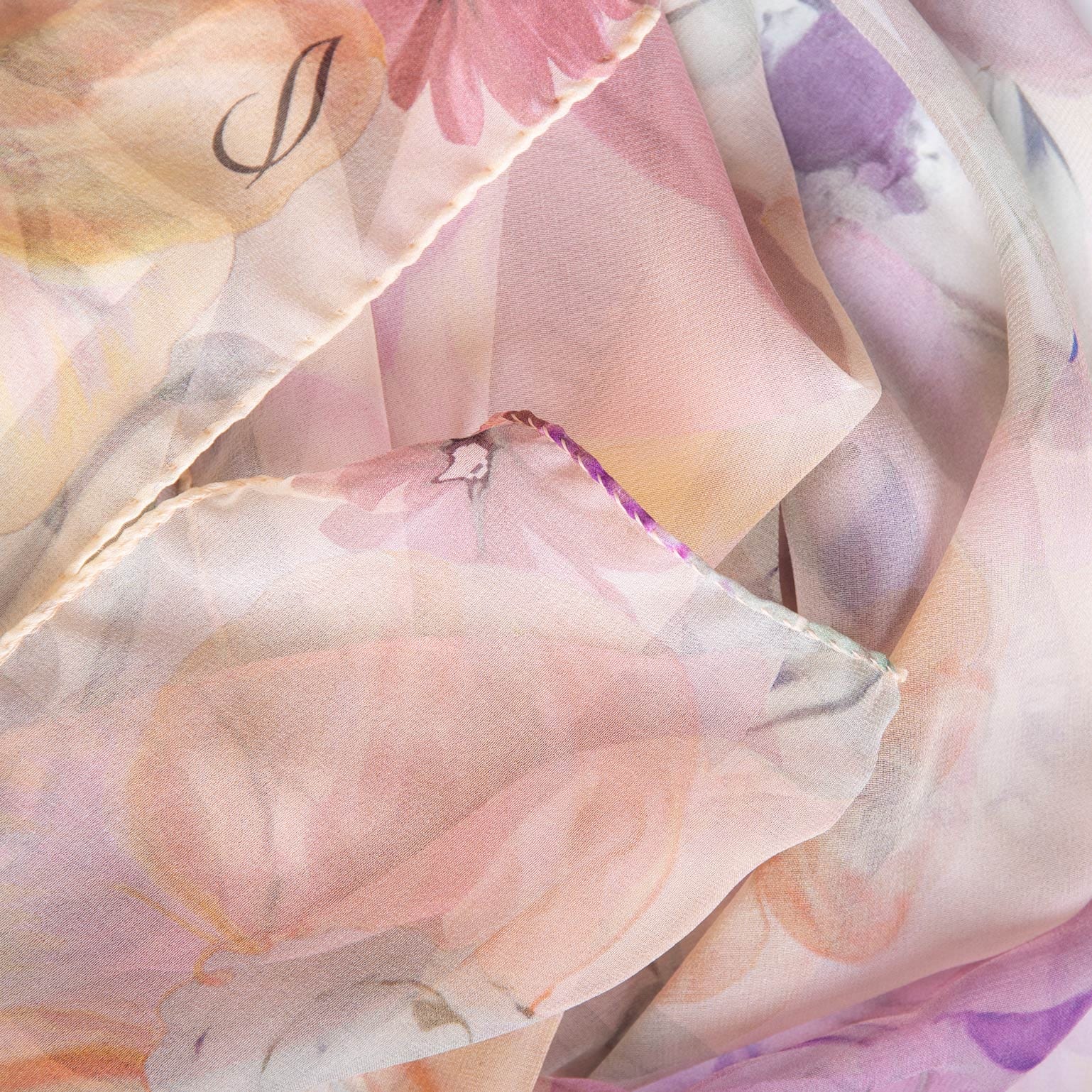 Elizabetta Campo de' Fiori - Long Sheer Silk Scarf - Mauve - Image 3