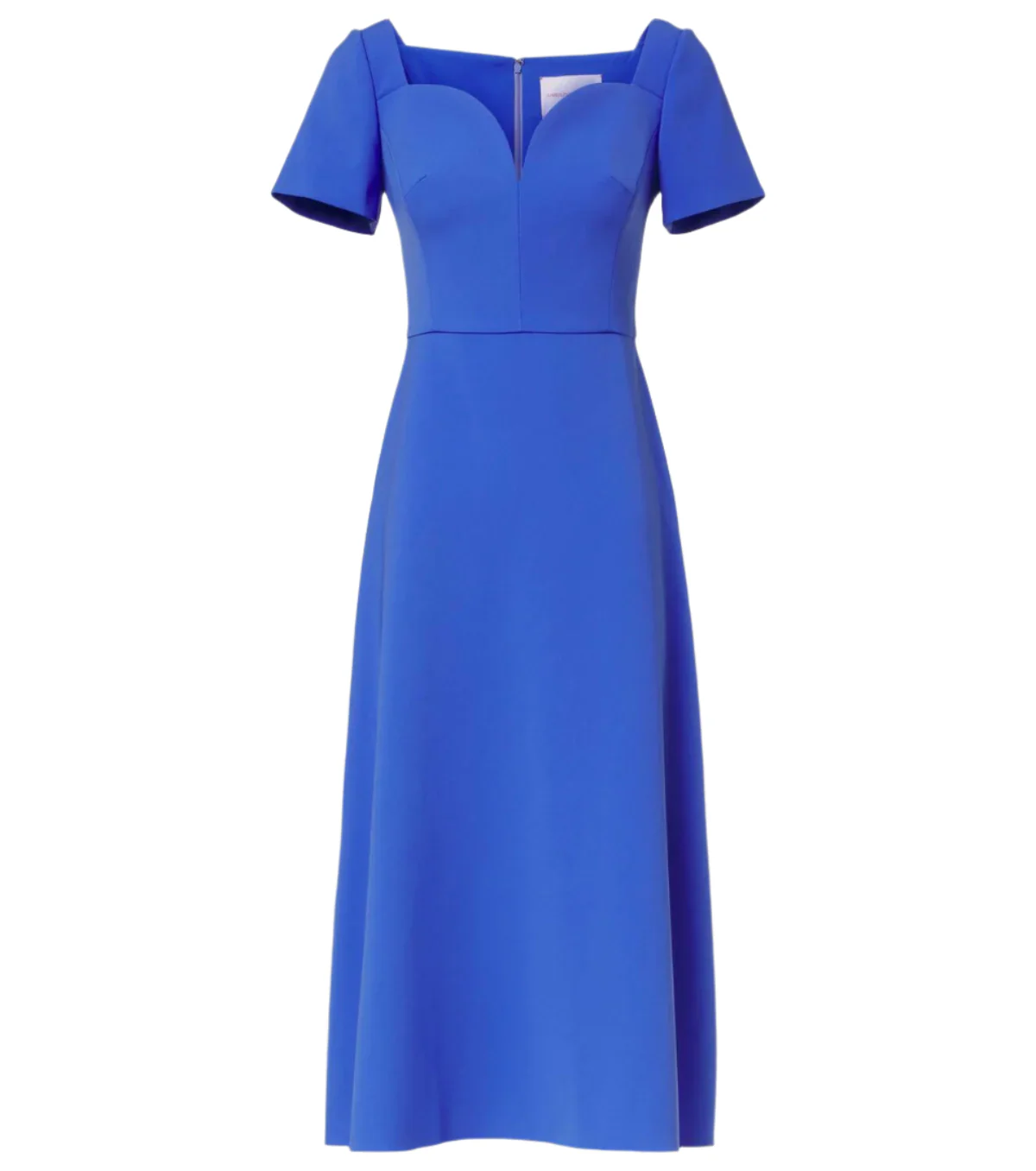Carolina Herrera Delphinium Curved Neckline Midi Dress