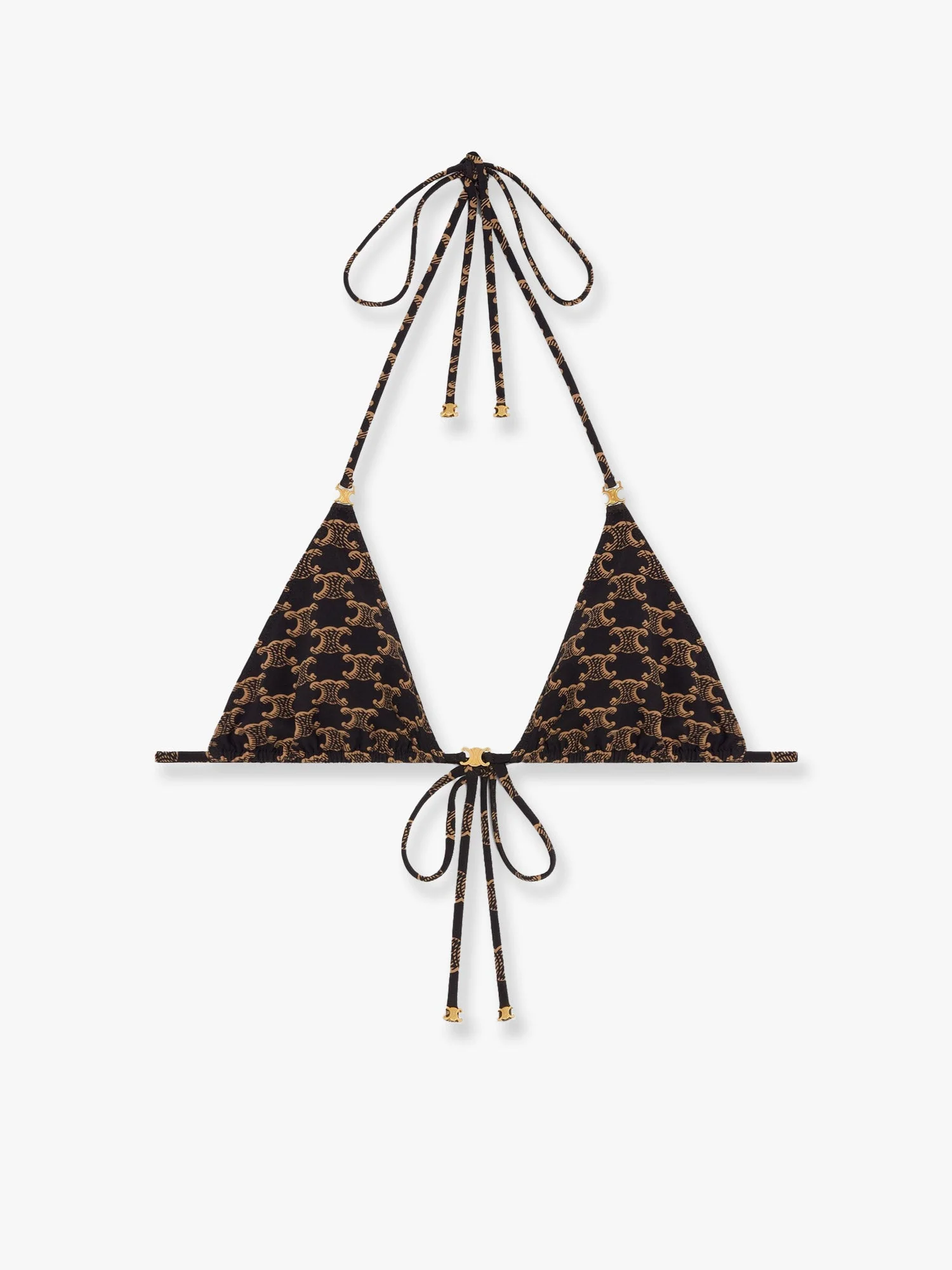 Celine Bikini Top With Triomphe Print