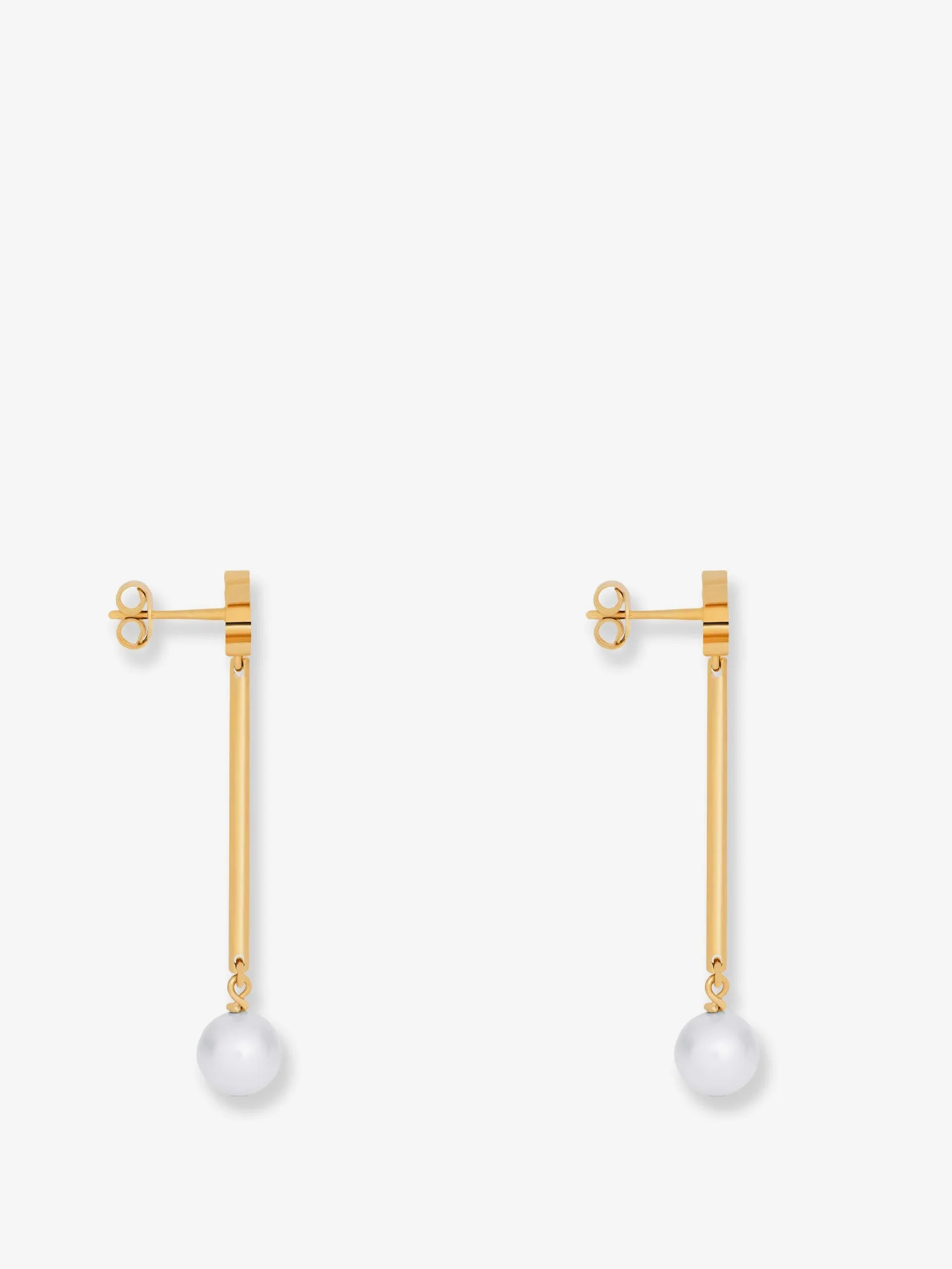 Celine Brass Earrings With Triomphe Logo - Image 2
