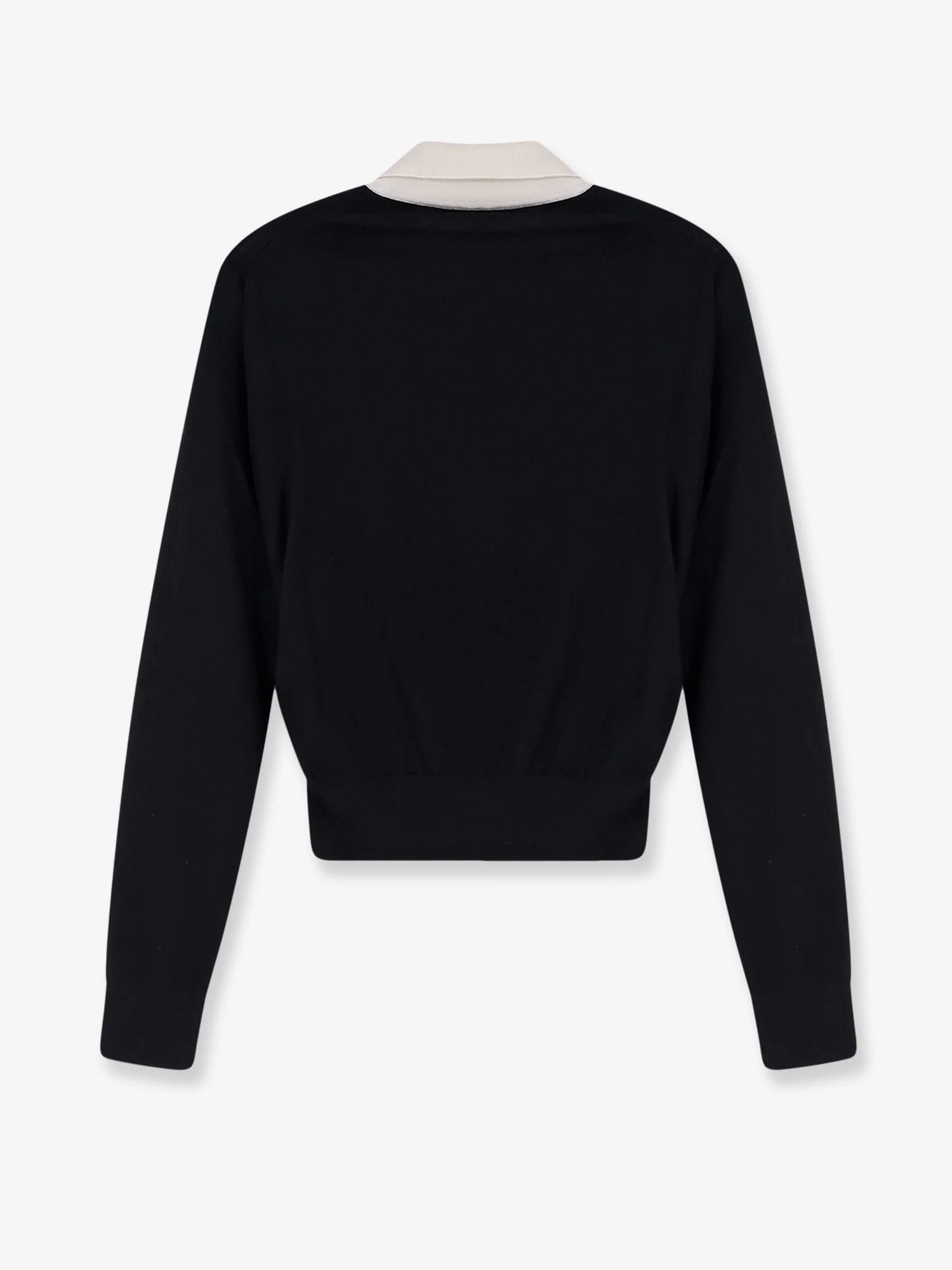 Celine Cashmere And Silk Polo Shirt With Logo Embroidery On The Front - Image 8