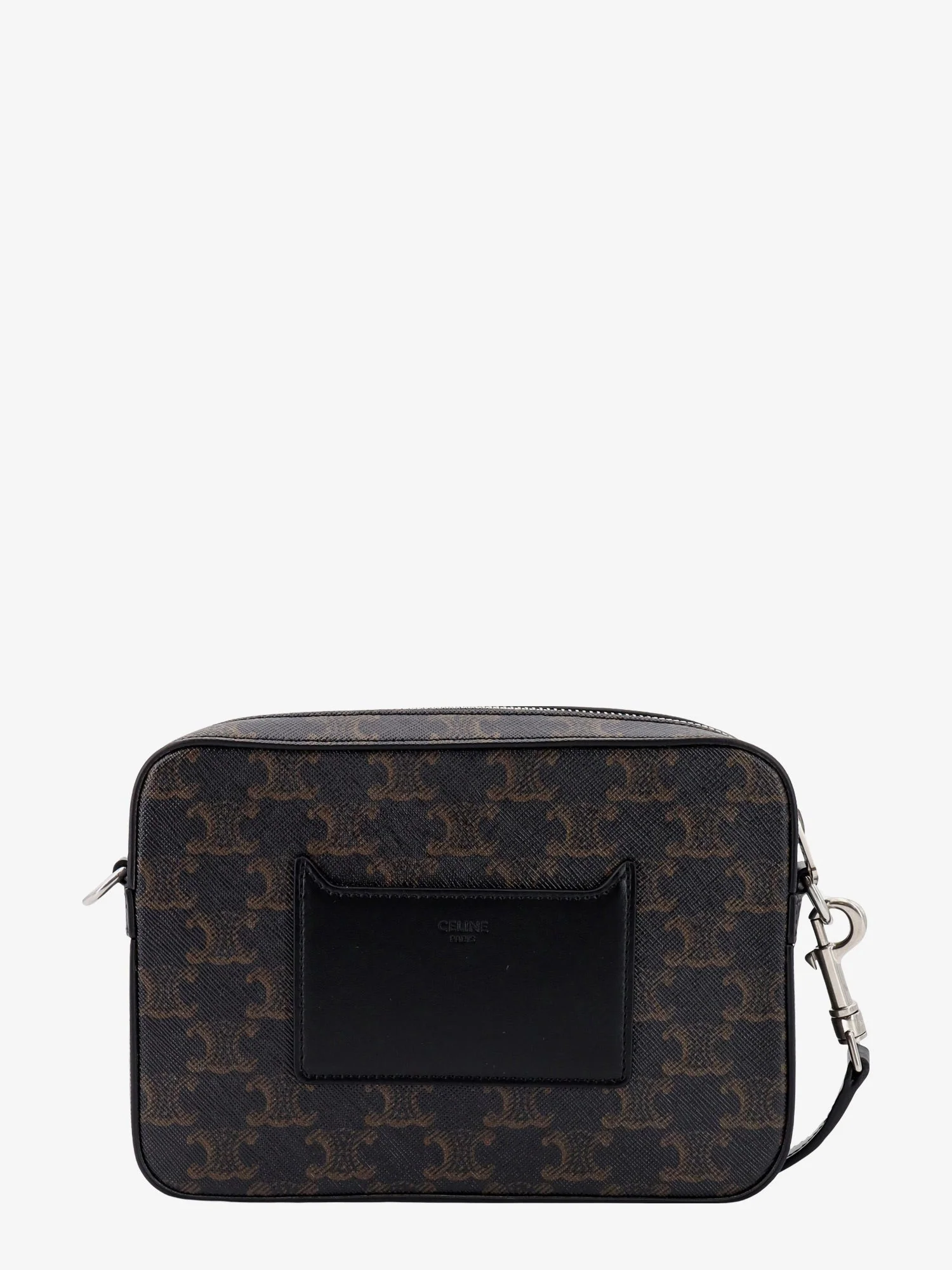 Celine Coated Canvas Messenger Crossbody Bag With Triomphe Logo All-Over - Image 2