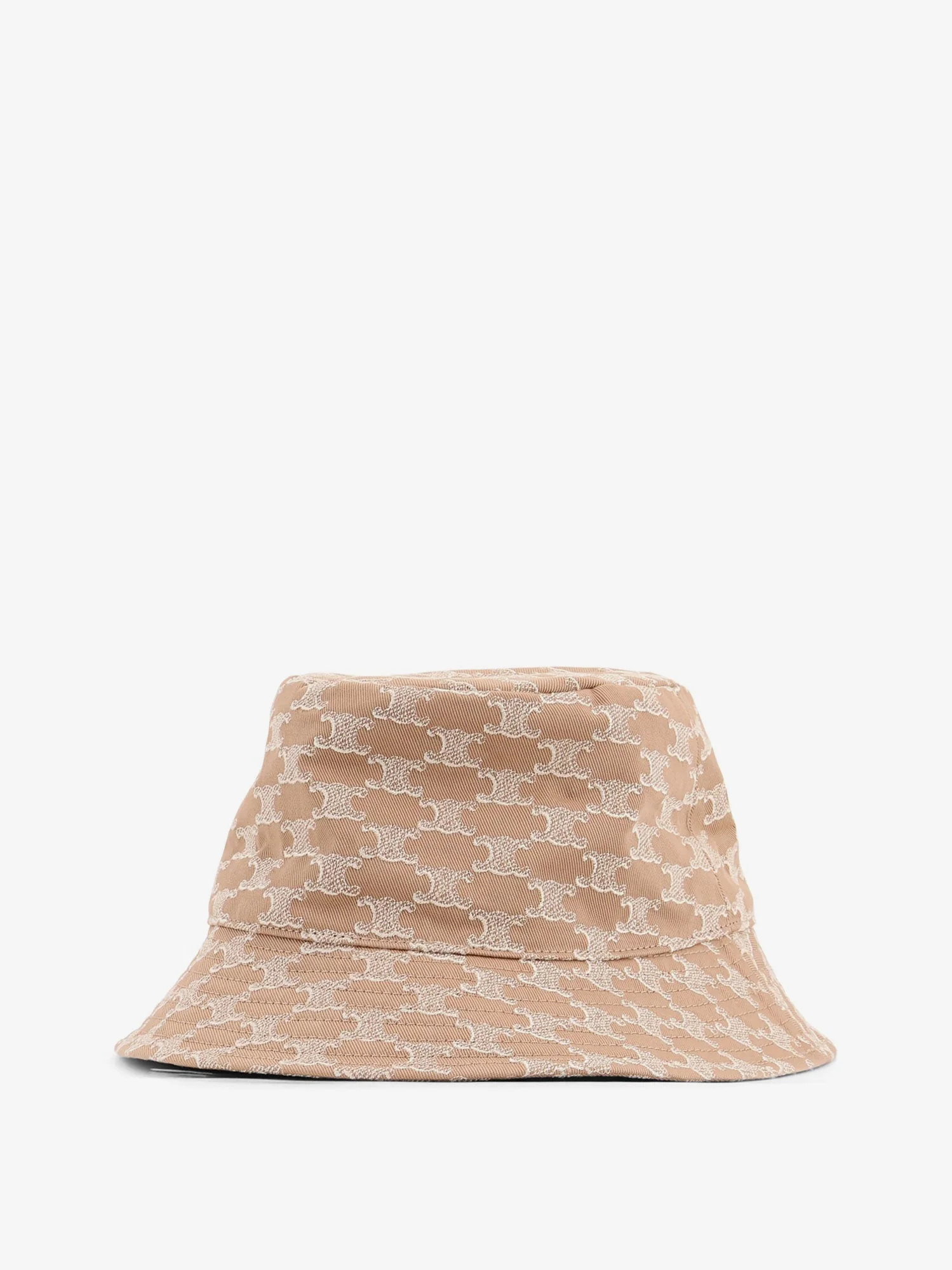 Celine Cotton Hat With Triomphe Logo All-Over - Image 3