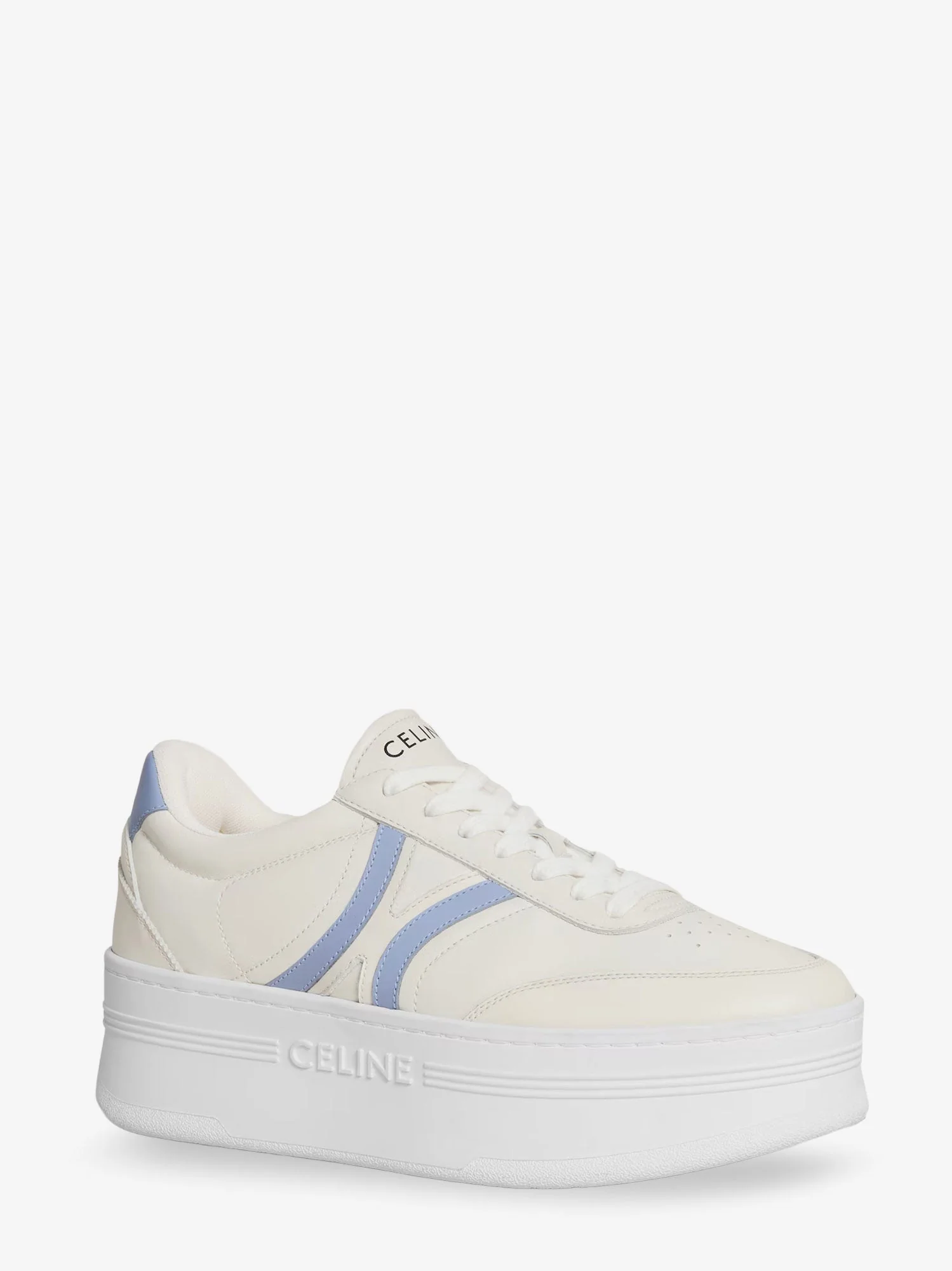Celine Leather Block Sneakers With Triomphe Logo On The Back - Image 2