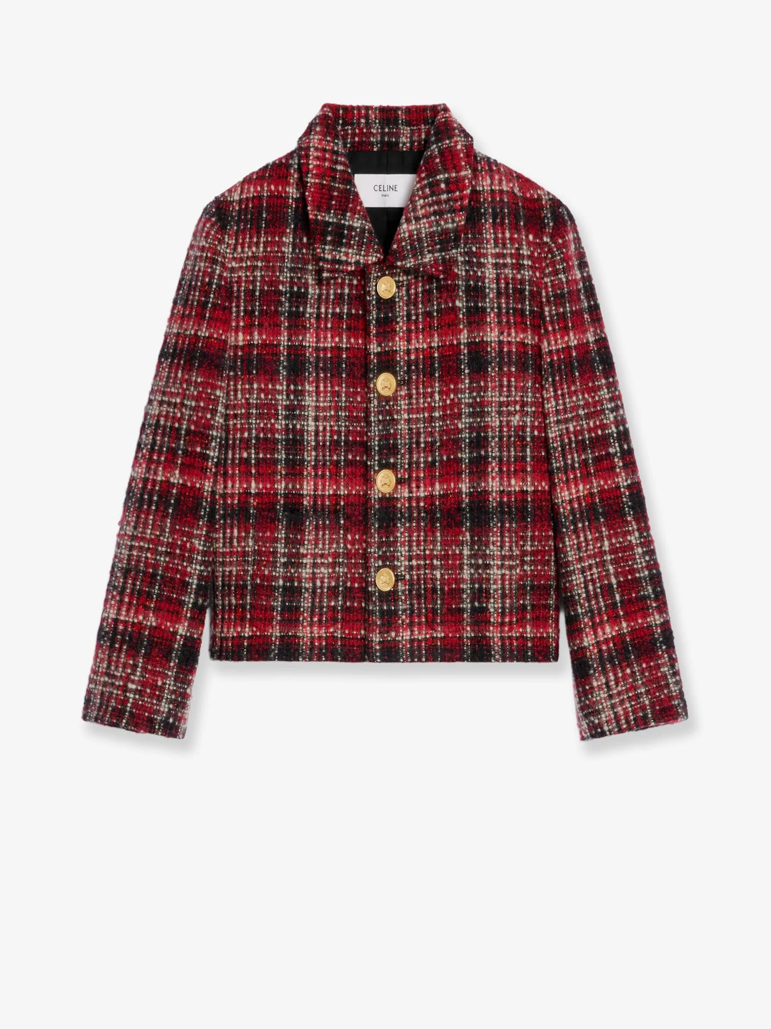 Celine Madras Wool, Cotton And Mohair Blazer