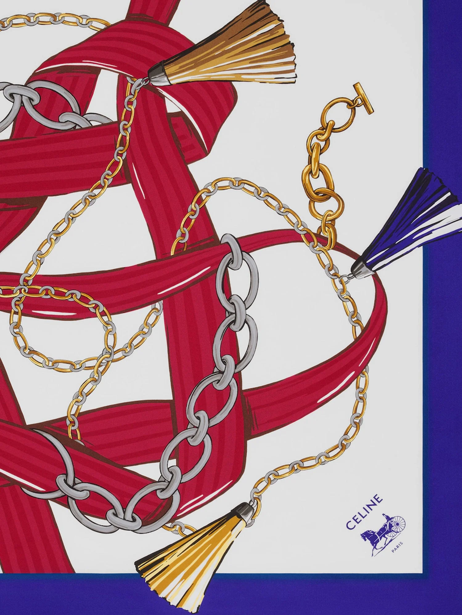 Celine Silk Twill Scarf - Image 2