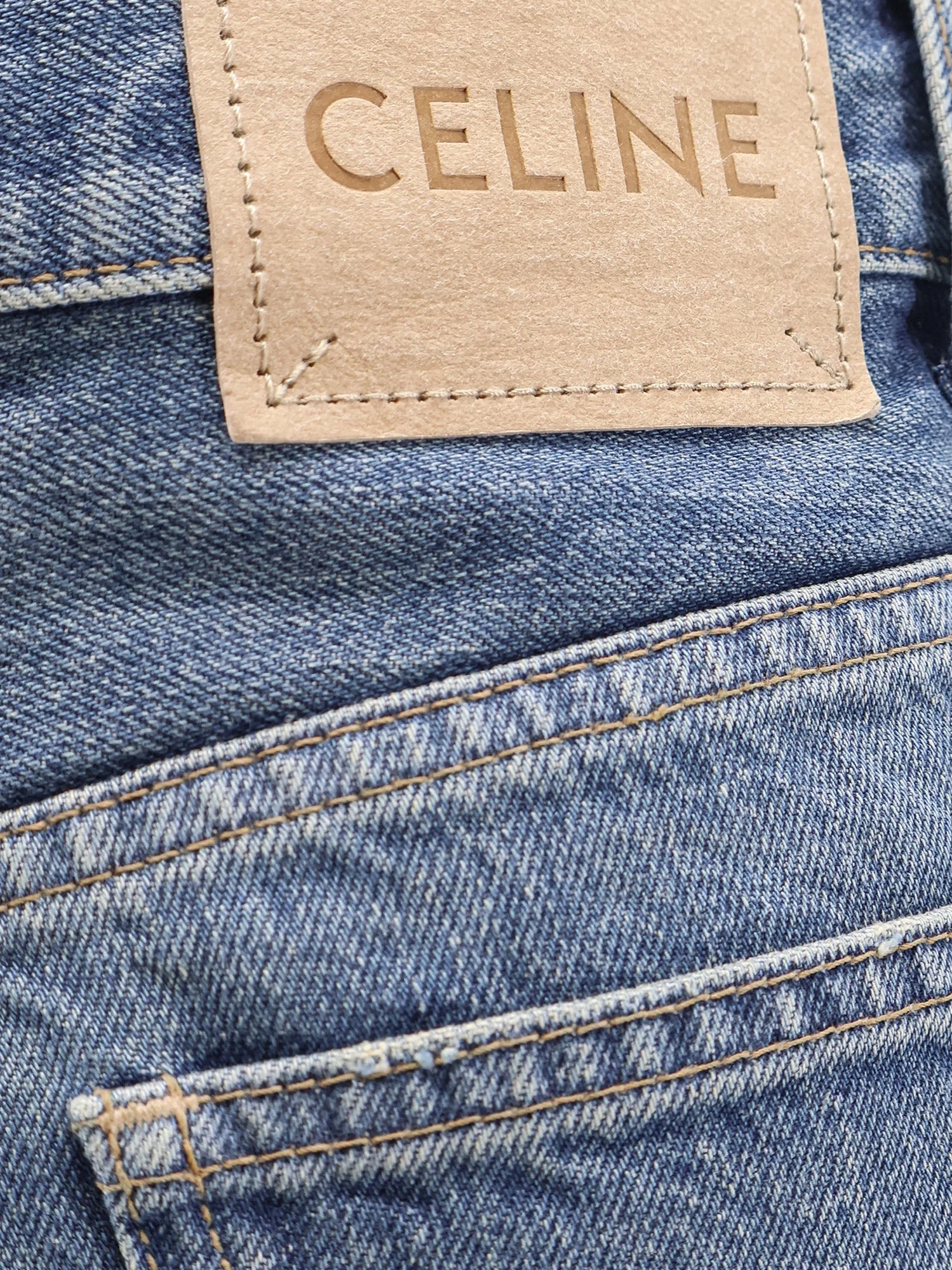 Celine Stone-Washed Cotton Jeans - Image 3