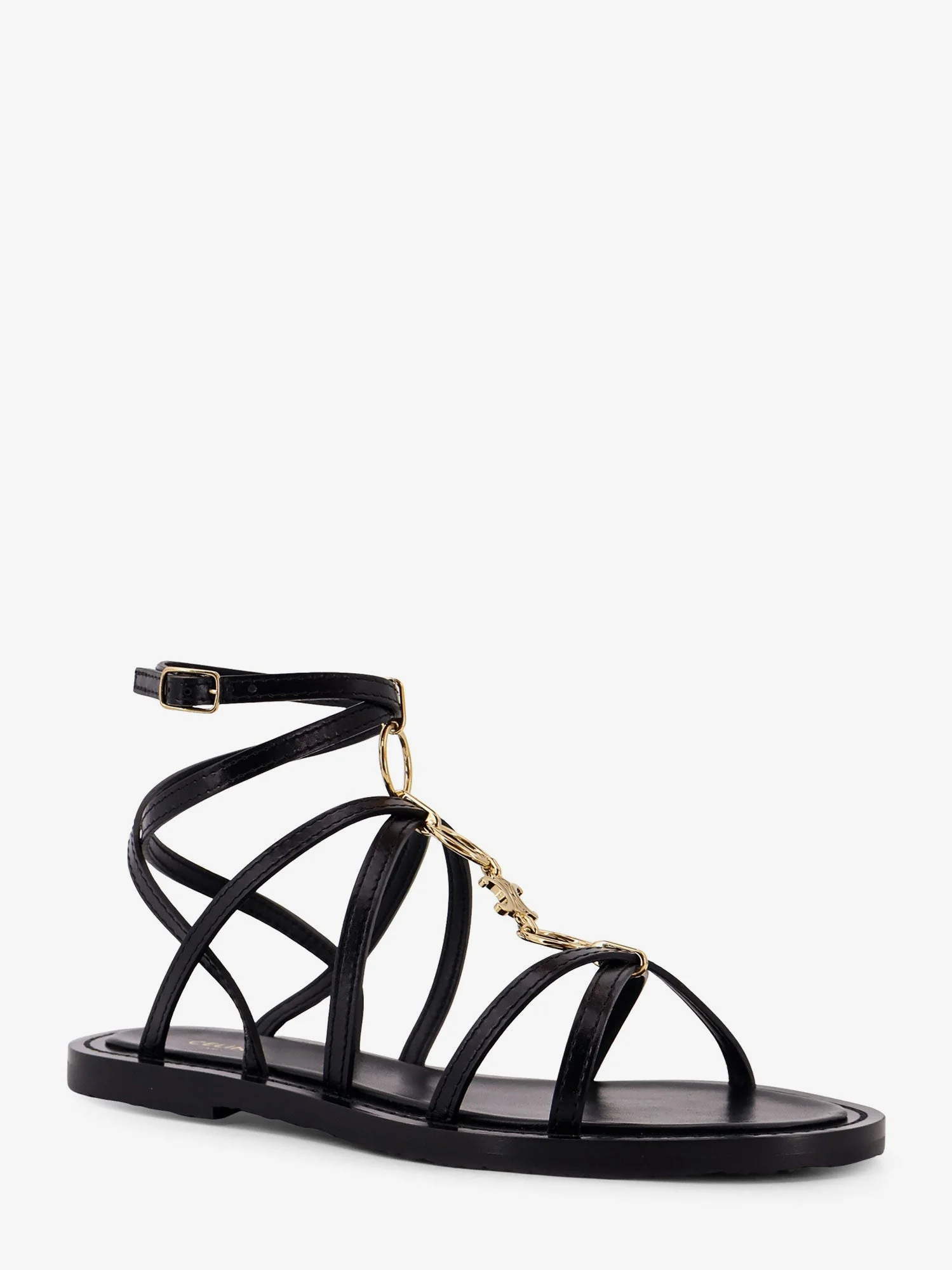 Celine Strappy Jewel Leather Sandals - Image 2