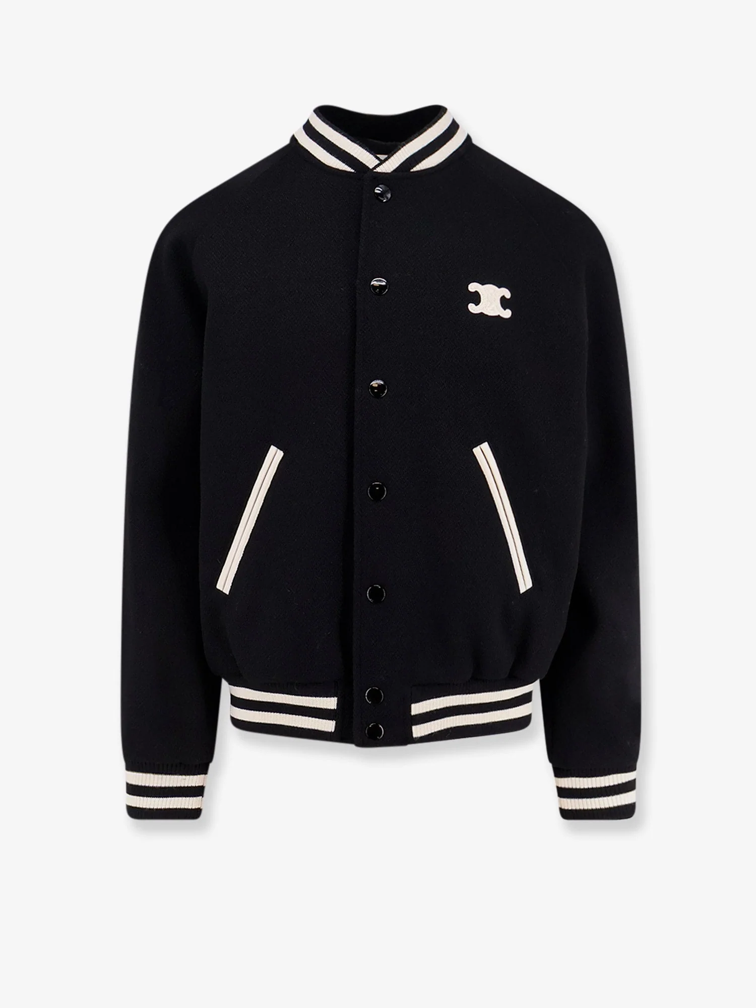Celine Triomphe Teddy Wool Bomber