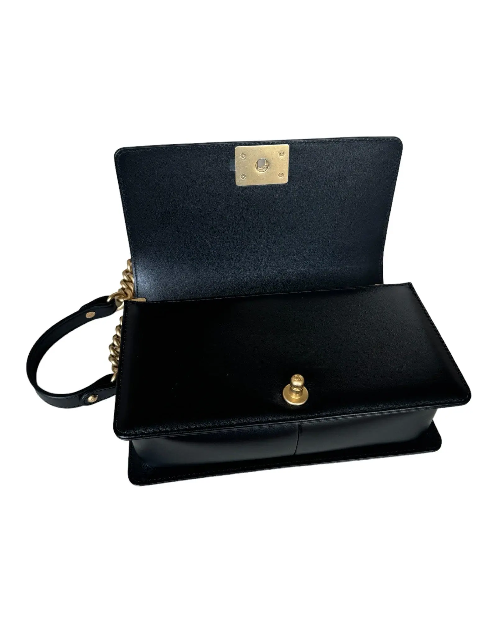 Chanel Calfskin Medium Boy Quilted Flap Bag With Top Handle - Image 5