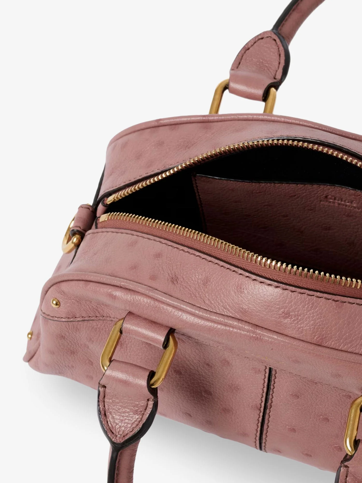 Chloe' Bowling Leather Crossbody Bag - Image 5