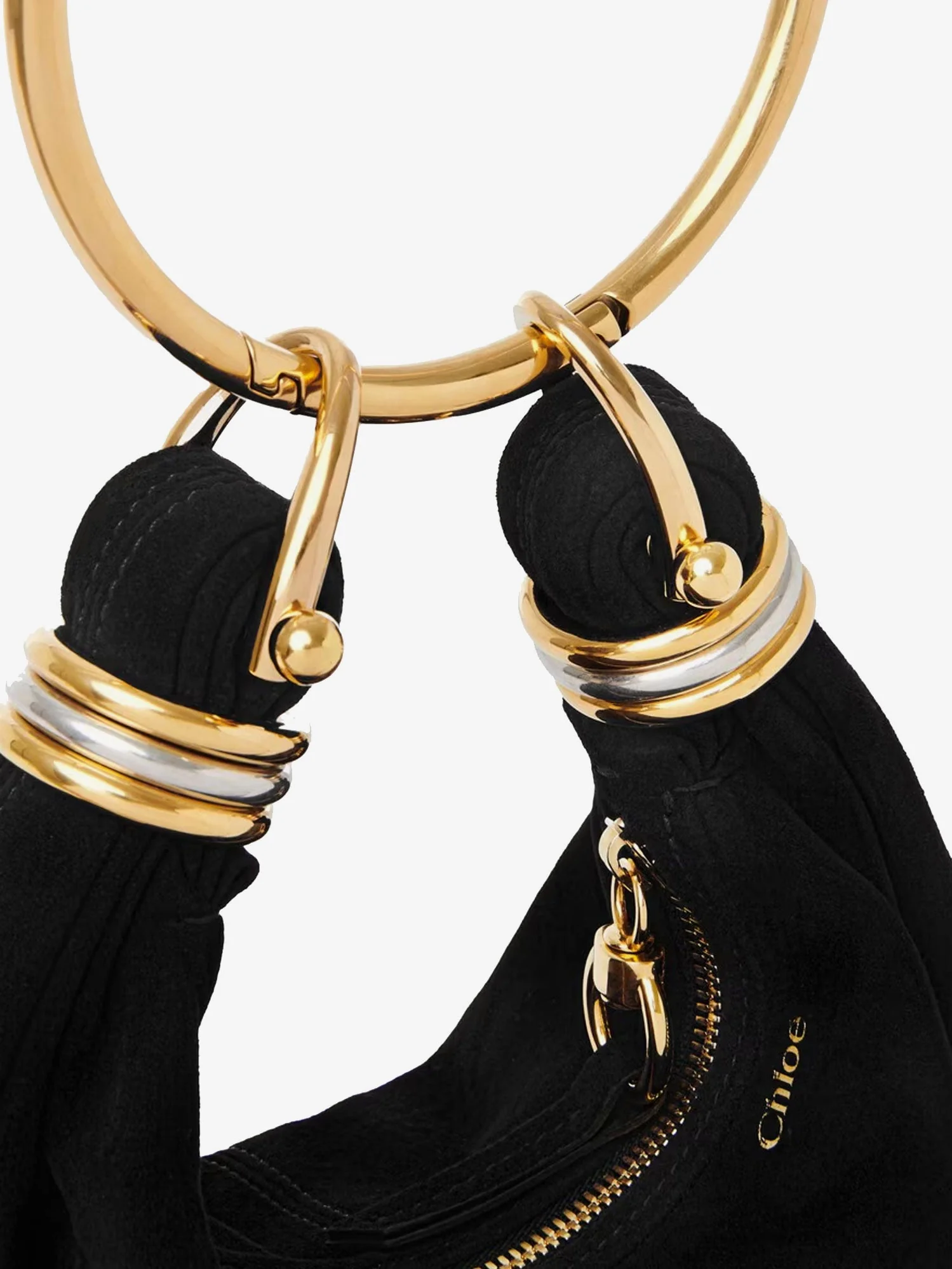Chloe' Bracelet Suede Crossbody Bag - Image 5