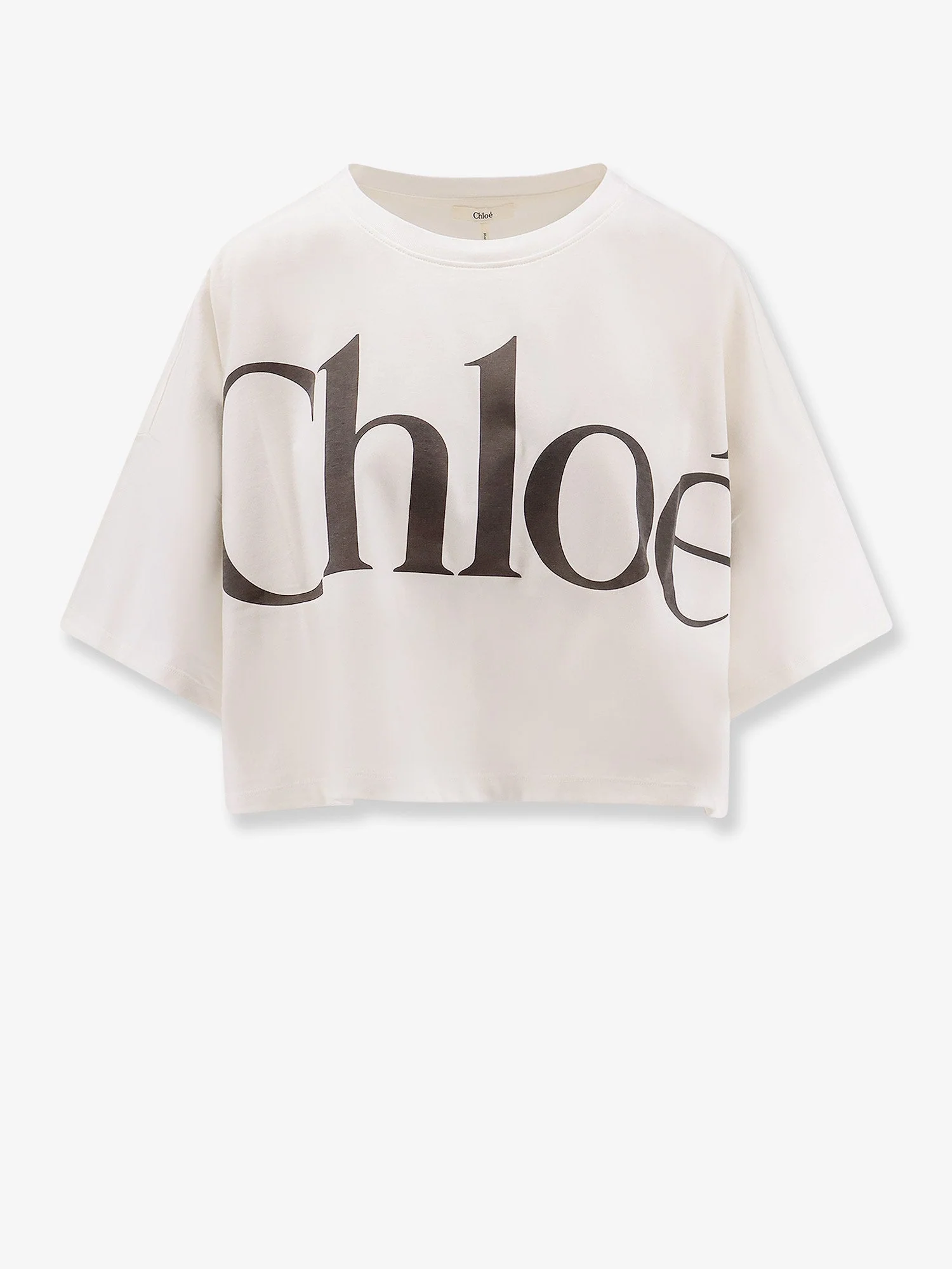 Chloe' Cotton T-Shirt With Maxi Logo On The Front