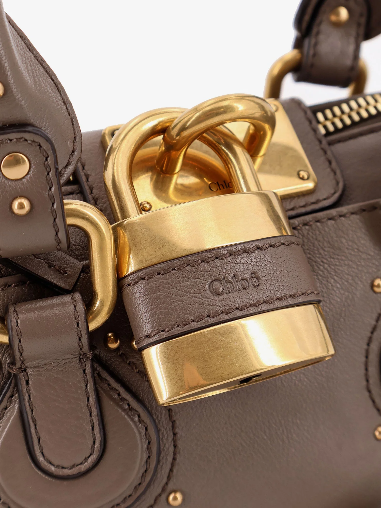 Chloe' Paddington Leather Shoulder Bag - Image 15