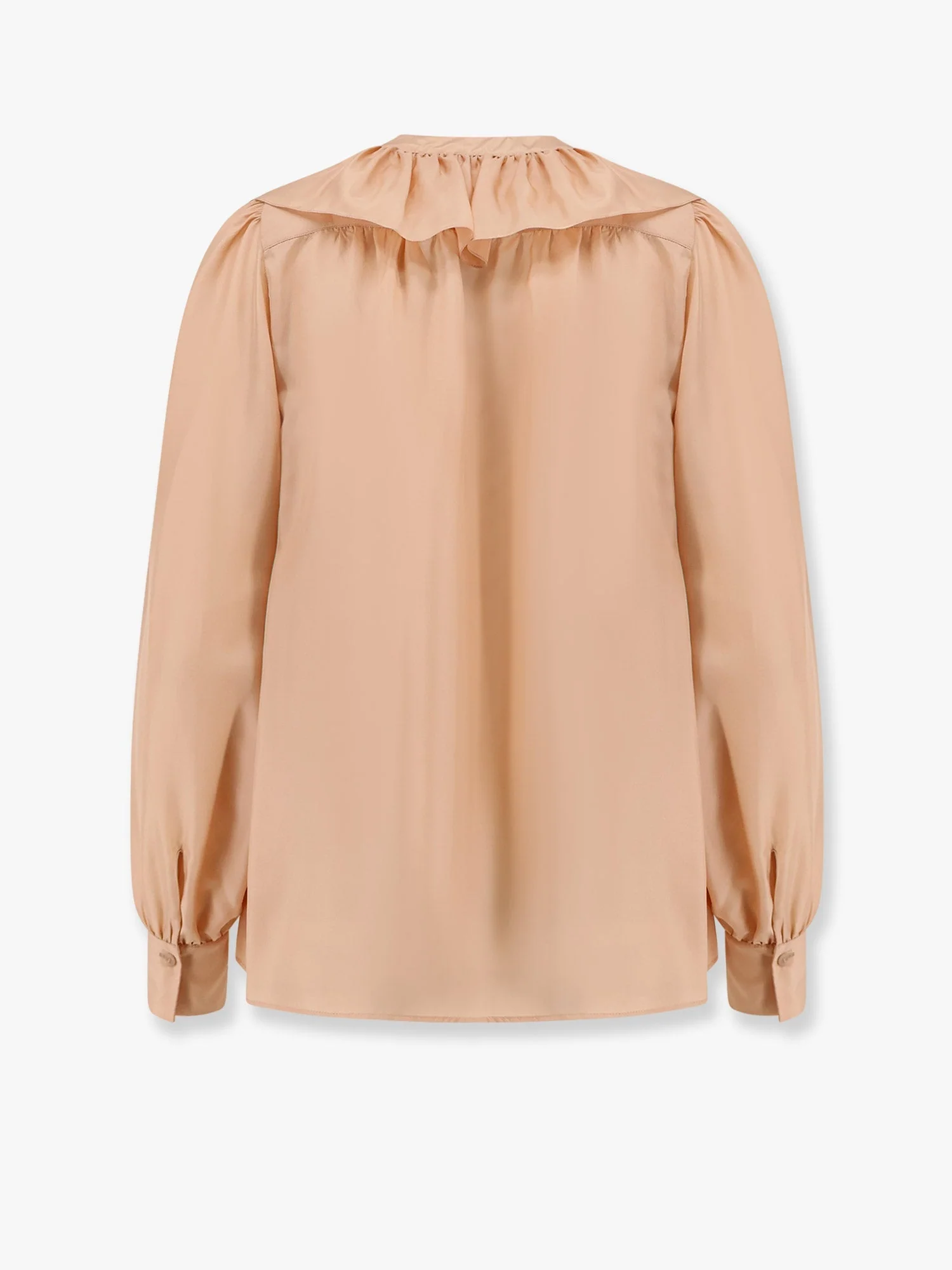 Chloe' Silk Shirt With Rouches - Image 4