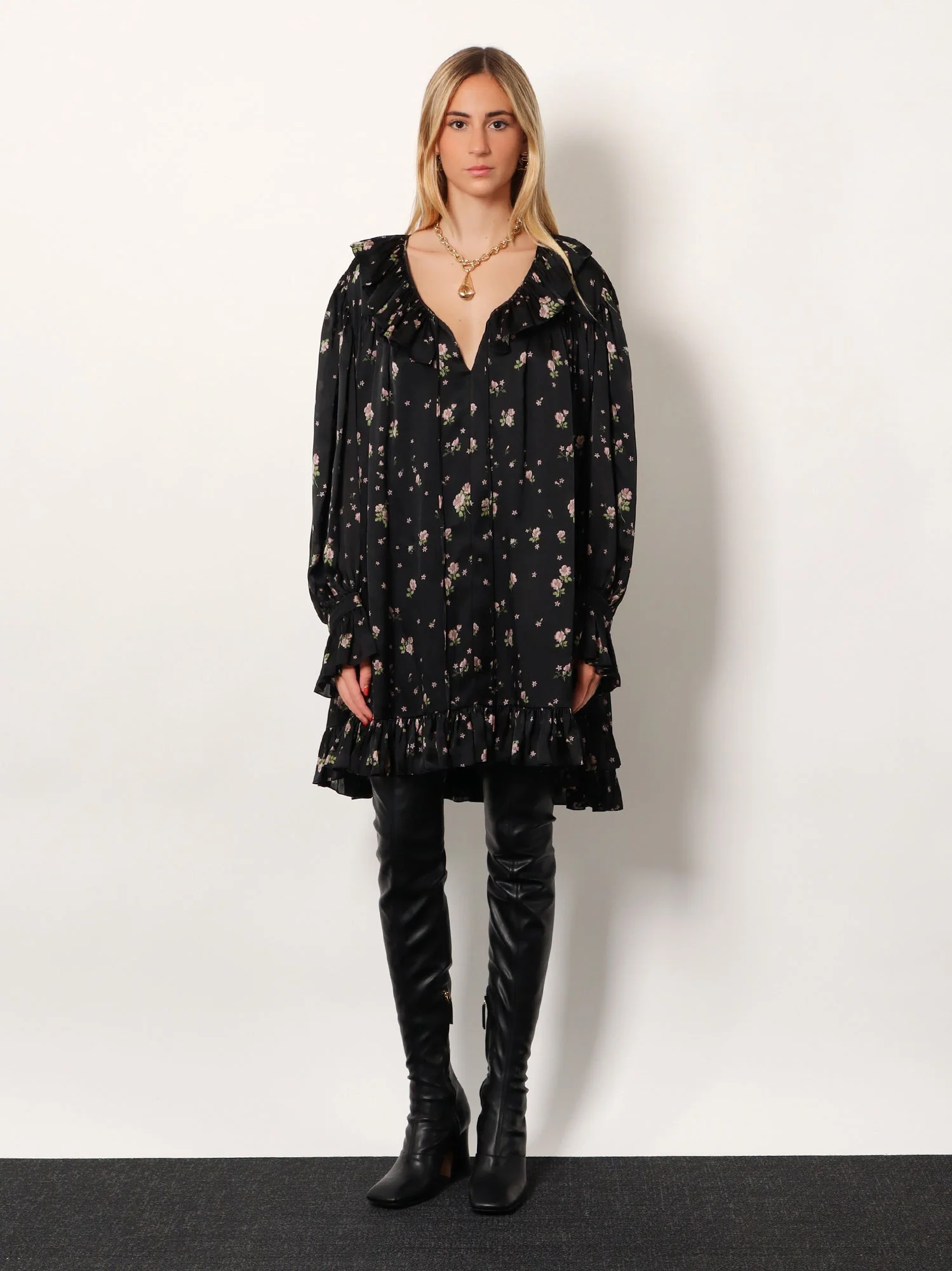 Chloe' Silk Short Dress - Image 2
