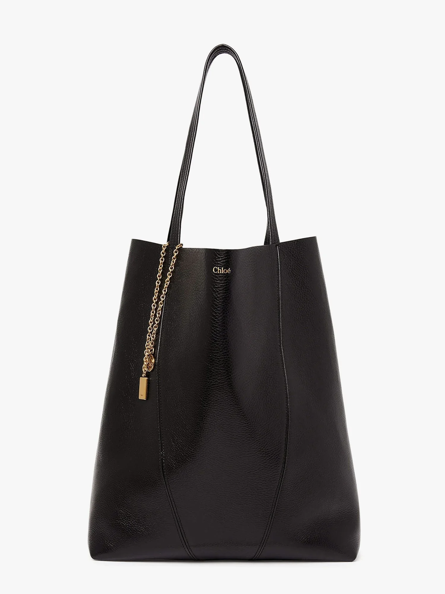 Chloe' Spin Leather Shoulder Bag With Lettering Logo On The Front - Image 6