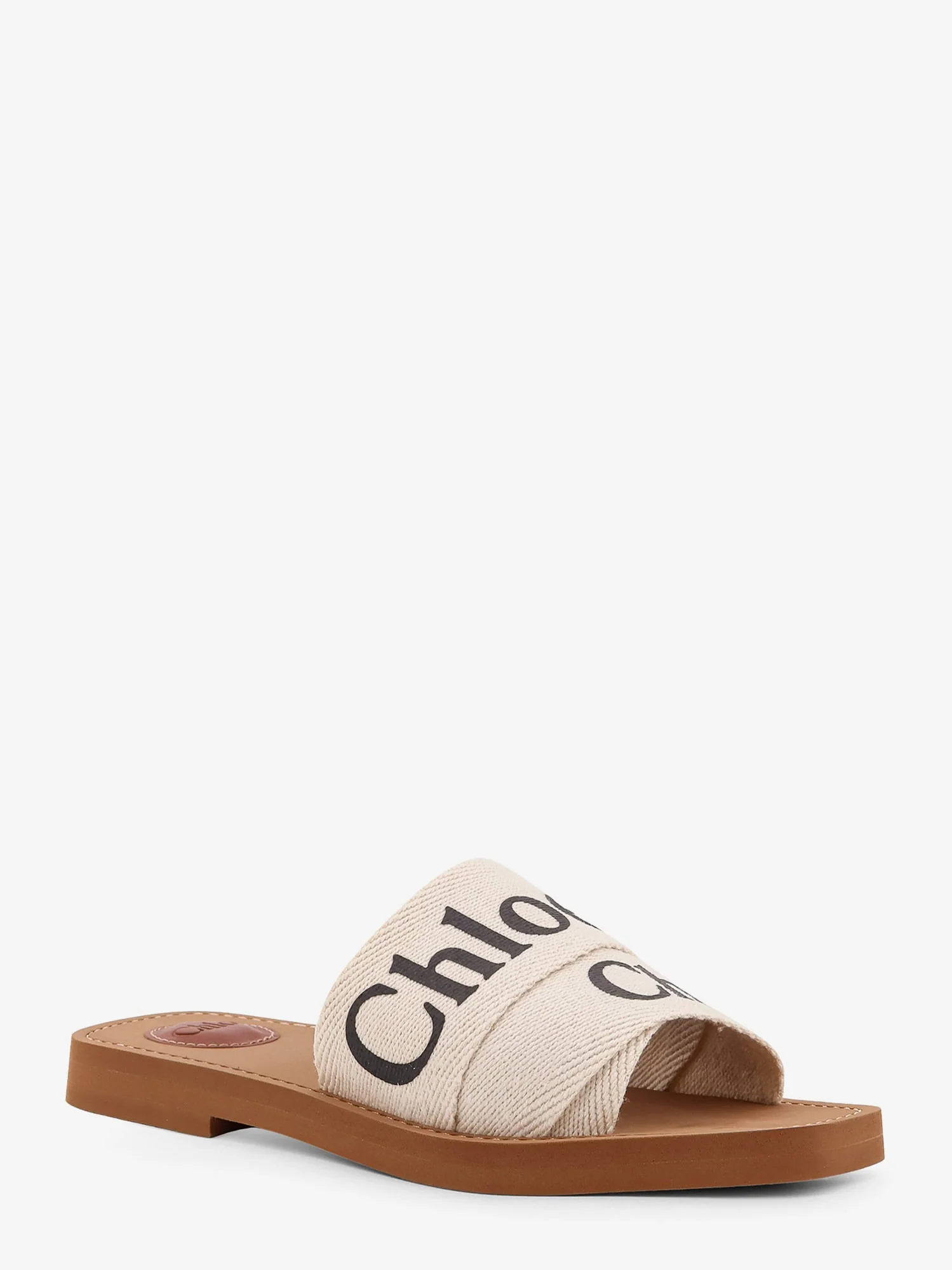 Chloe' Woody Linen Flat Sandals - Image 3