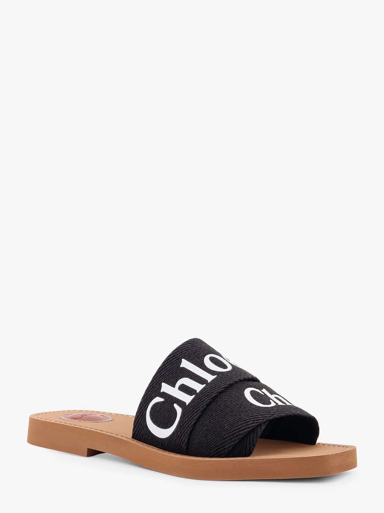 Chloe' Woody Linen Flat Sandals - Image 7