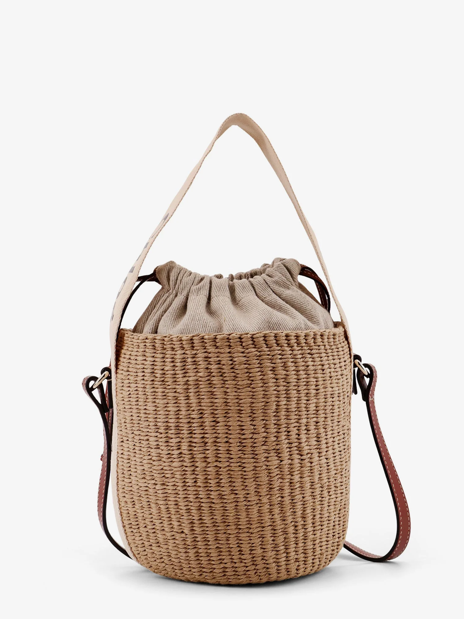 Chloe' Woody Raffia Bucket Bag - Image 2