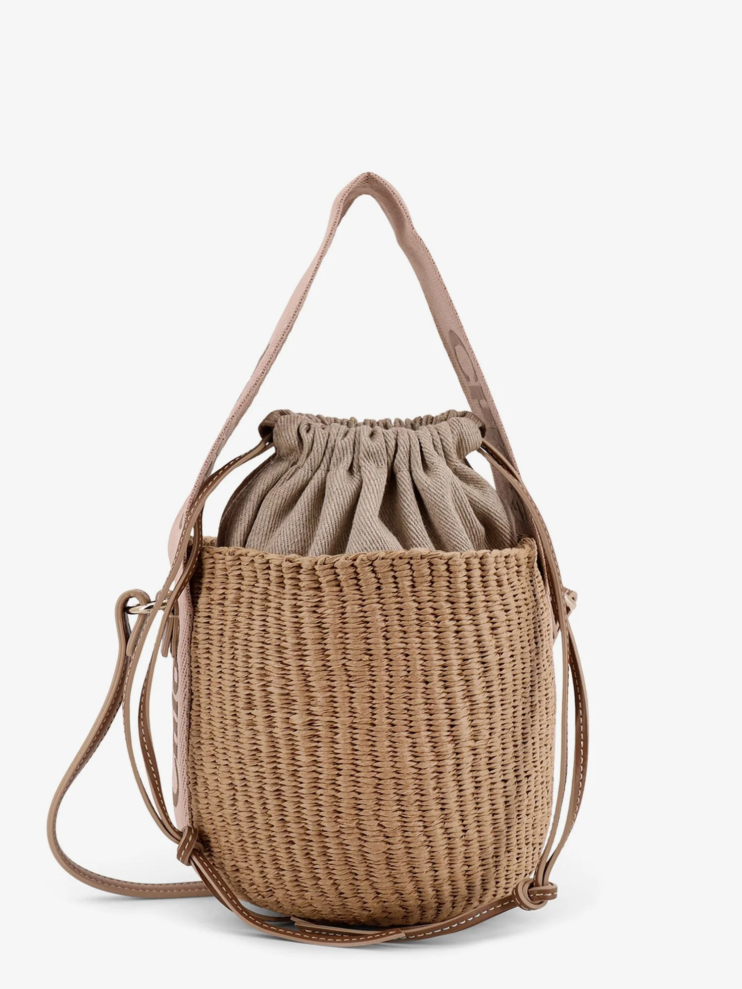 Chloe' Woody Raffia Bucket Bag - Image 6