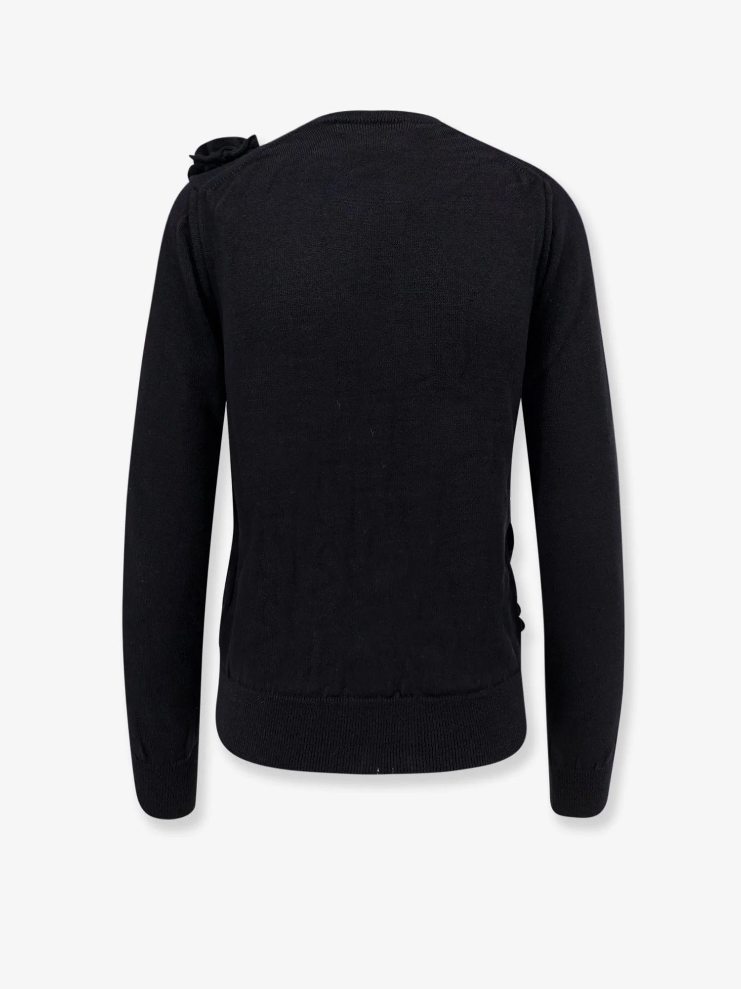 Comme Des Garçons Play Wool Cardigan With Ruffled Detail - Image 2
