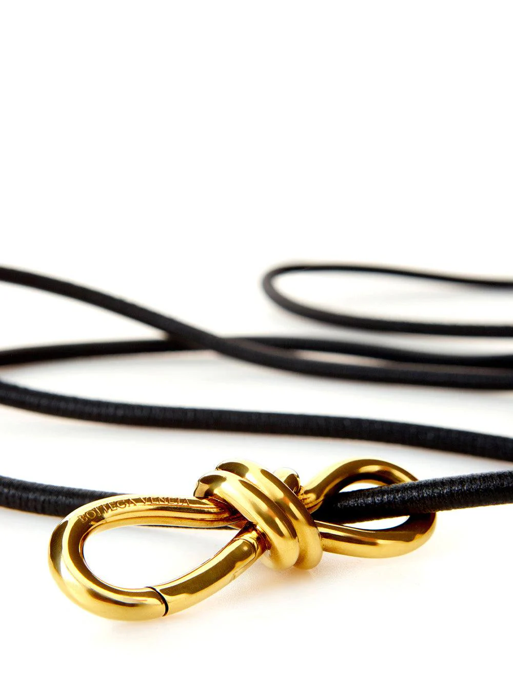Bottega Veneta Leather Belt with Gold Knot Buckle - Image 3