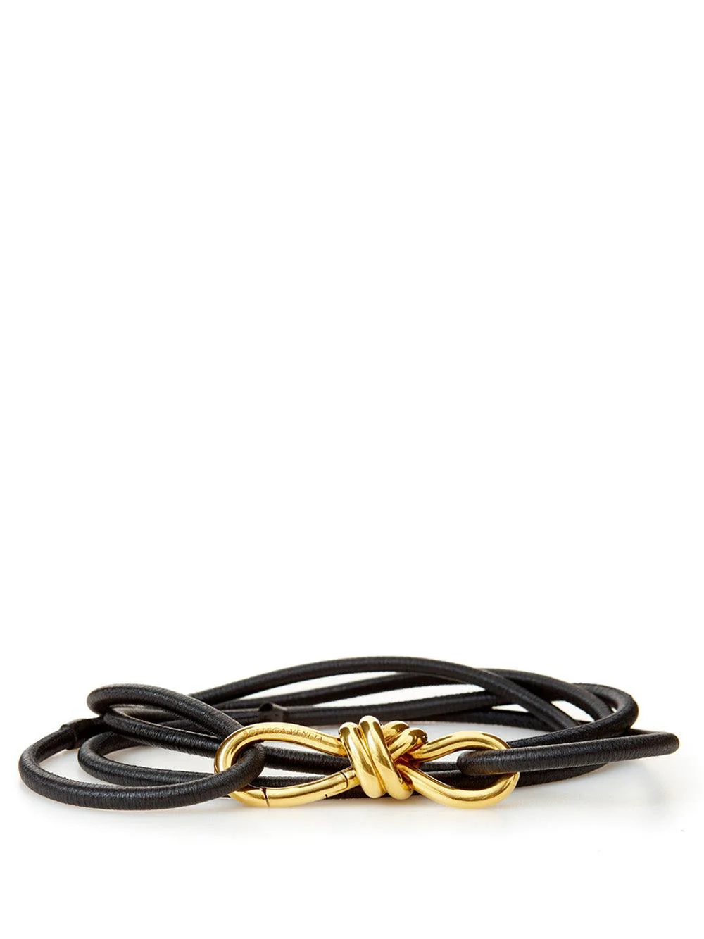 Bottega Veneta Leather Belt with Gold Knot Buckle - Image 4