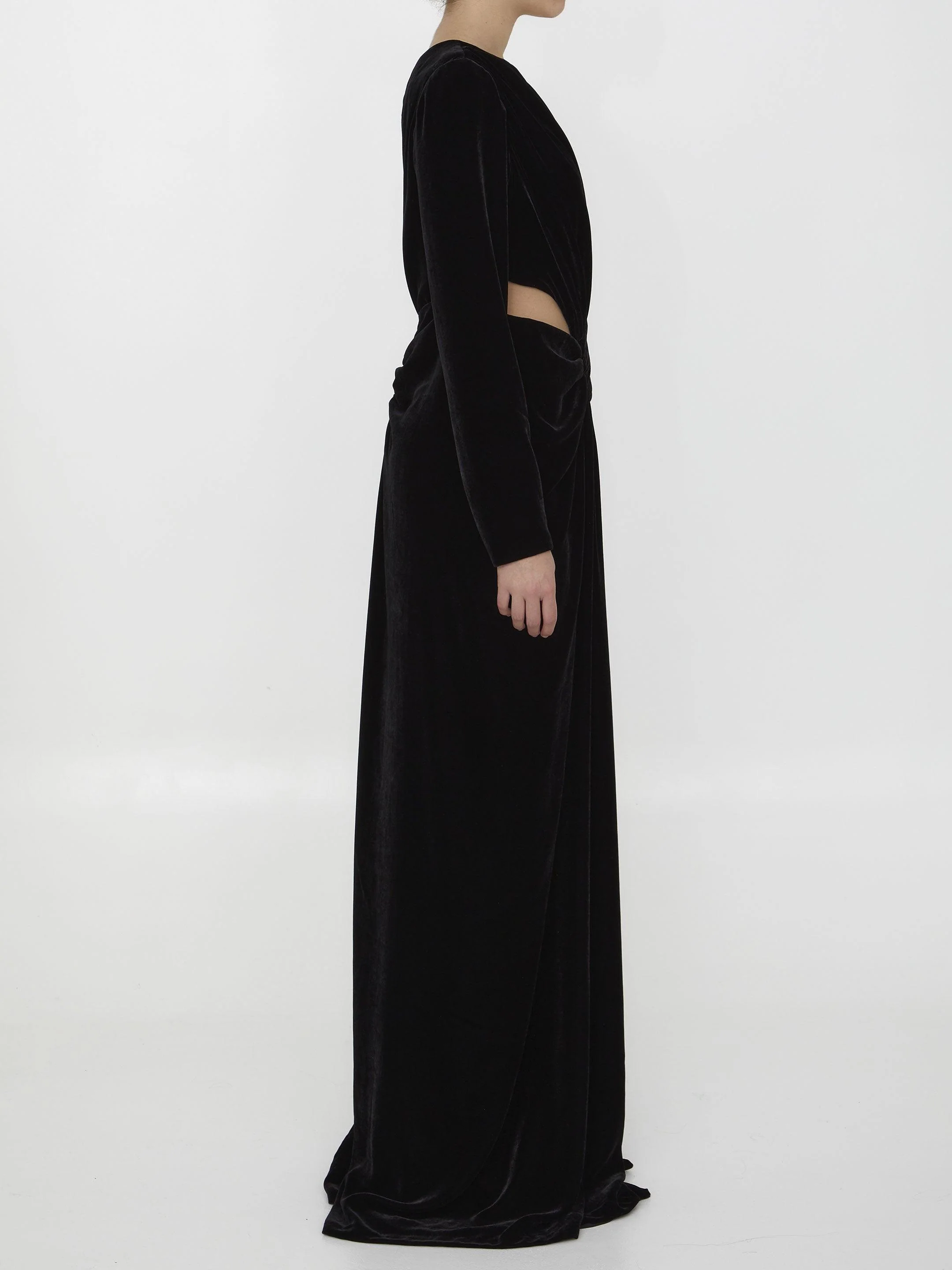 Costarellos Black Velvet Dress - Image 3