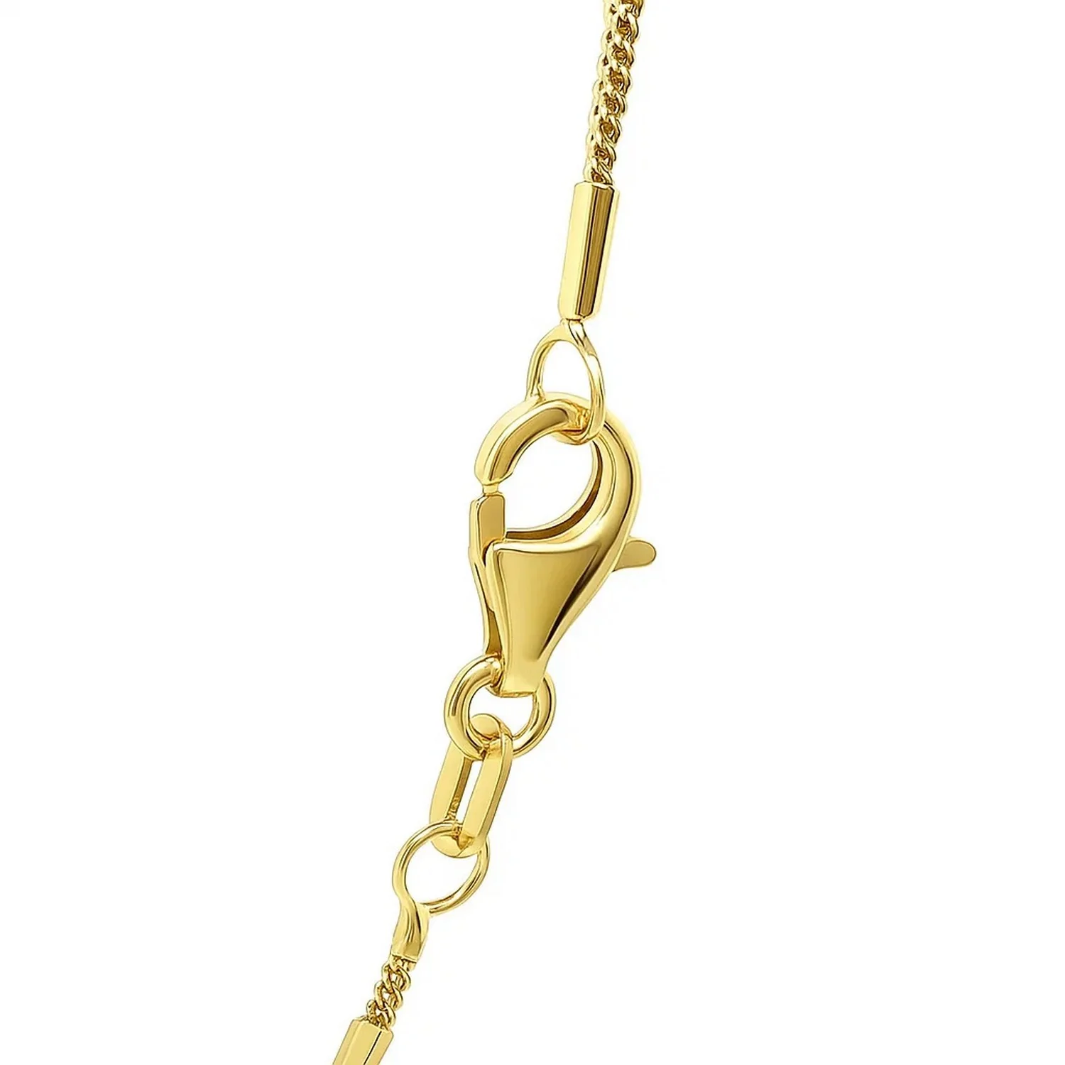 Diamond Cut Bar Links Pendant Chain in 14k Yellow Gold (1.3mm) - Image 19