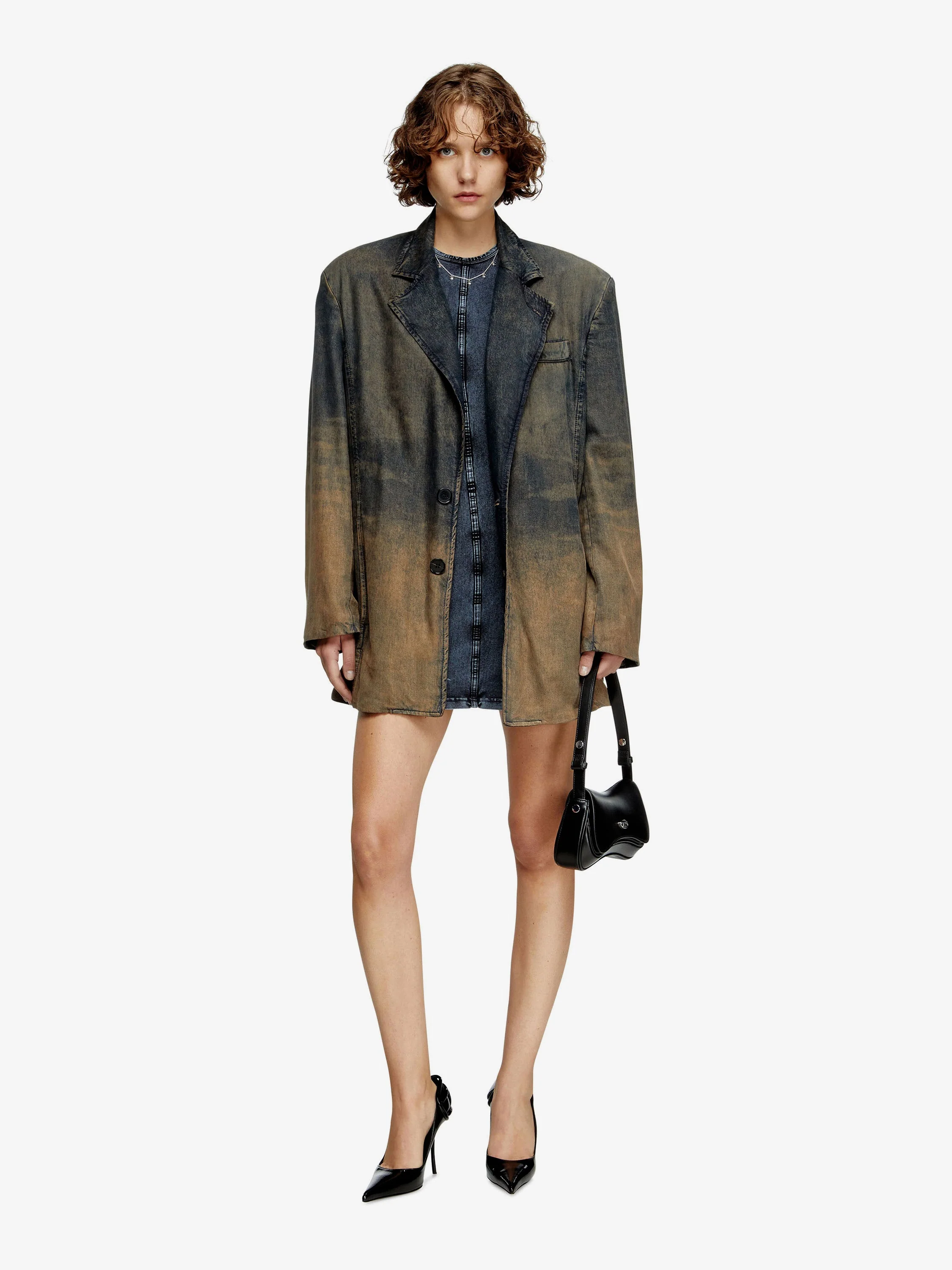 Diesel D-Cupsleeves Stretch Cotton Short Dress - Image 2