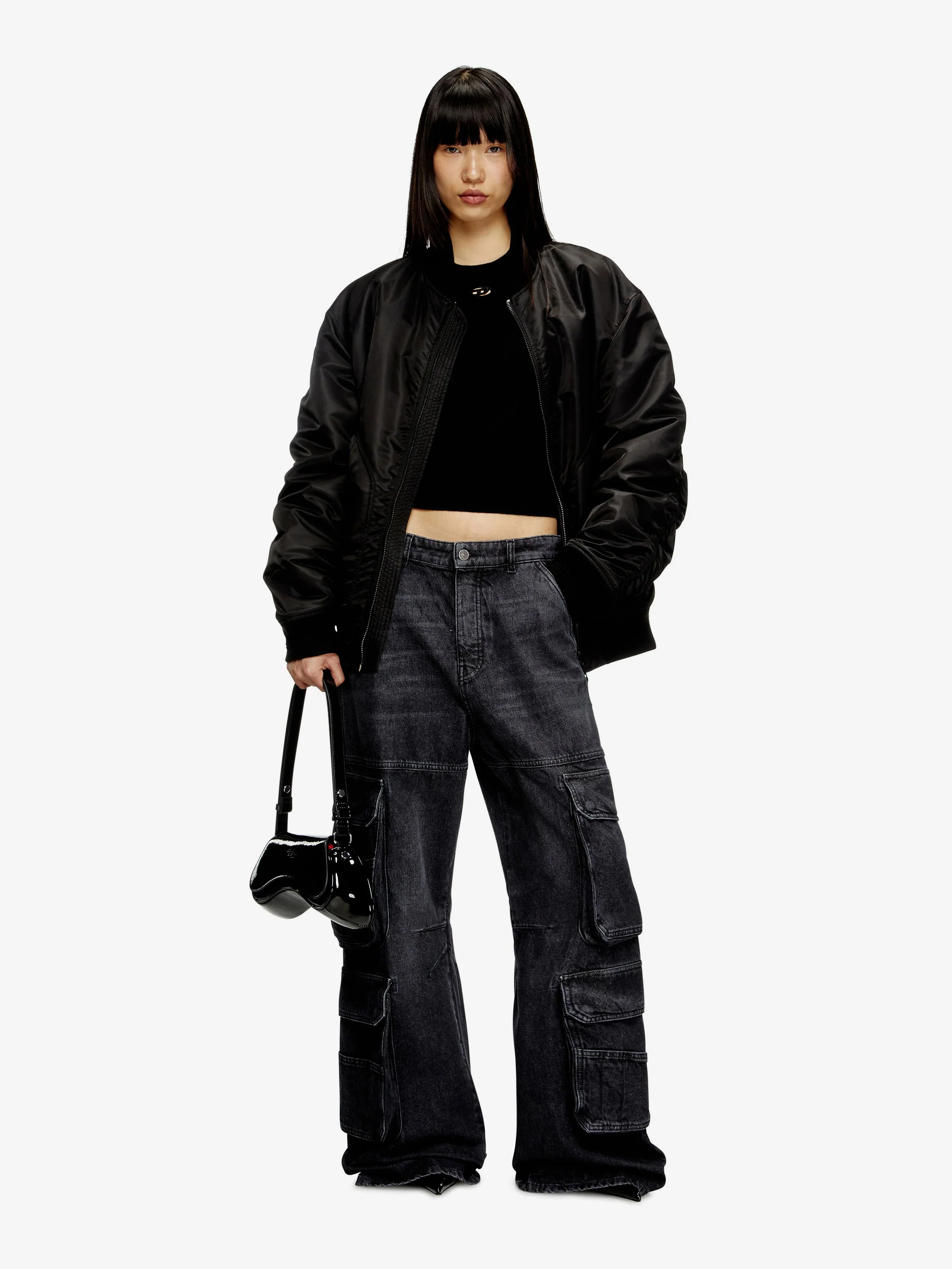Diesel Play Crossbody Patent Fabric Shoulder Bag - Image 7
