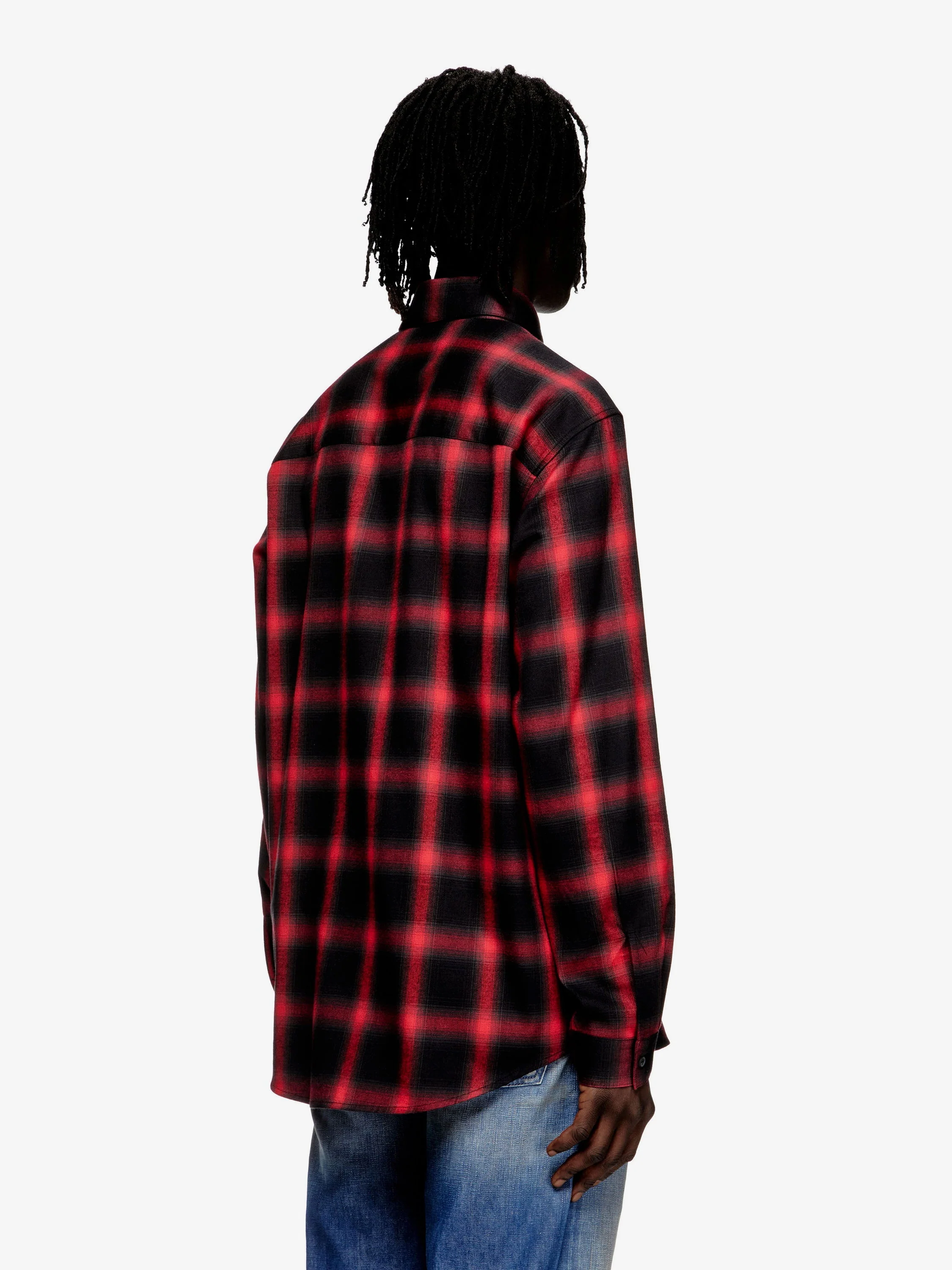 Diesel S-Simply Check Cotton Blend Shirt - Image 3