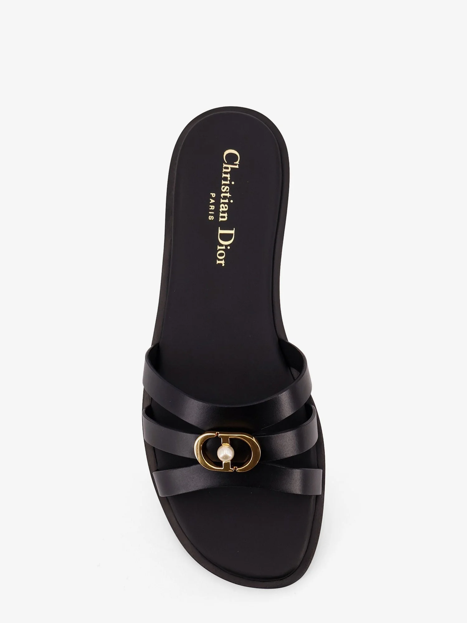 Dior 30M Leather Sandals With Metal Cd Logo - Image 4