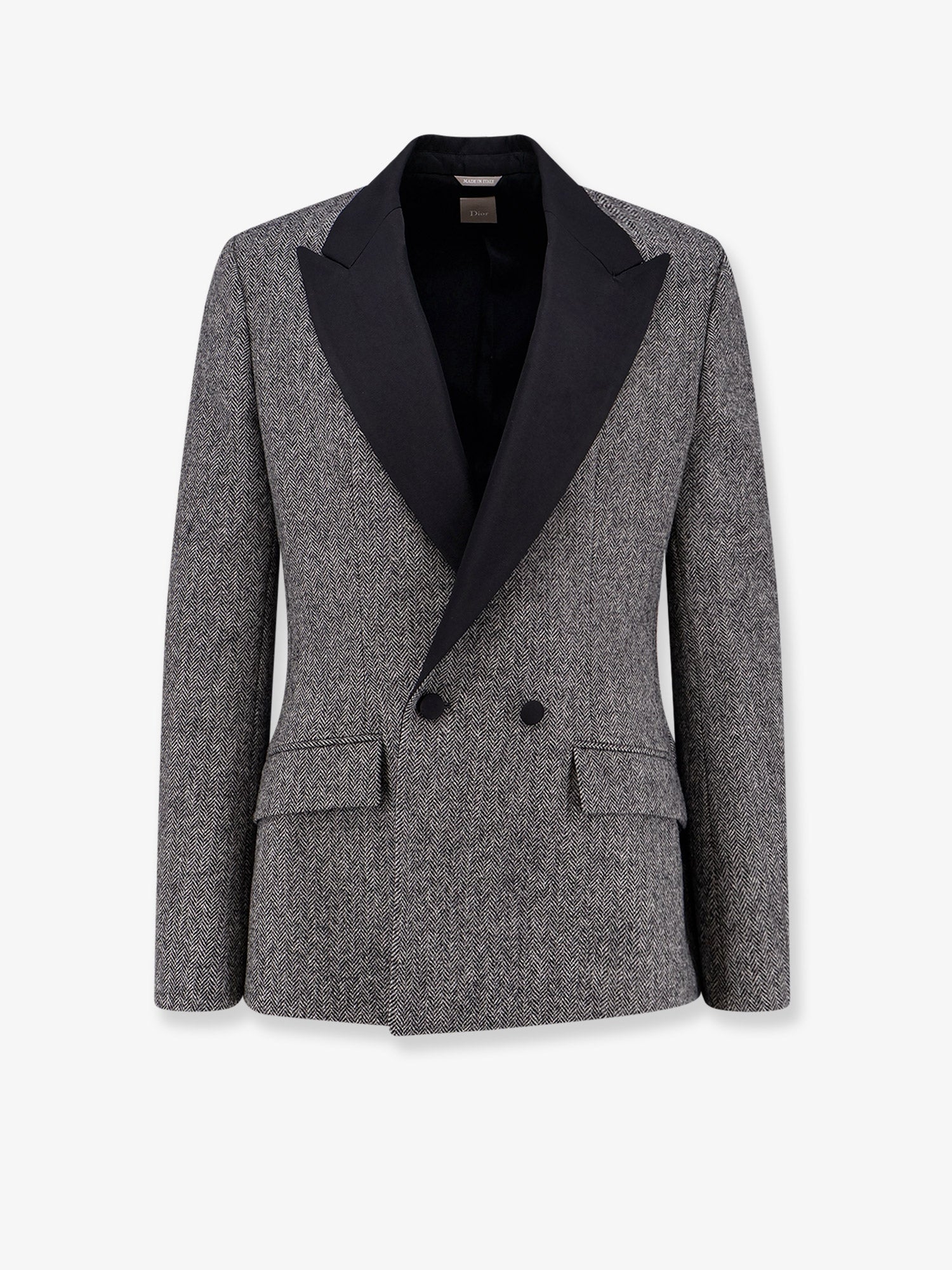 Dior Bar Herringbone Virgin Wool Blazer