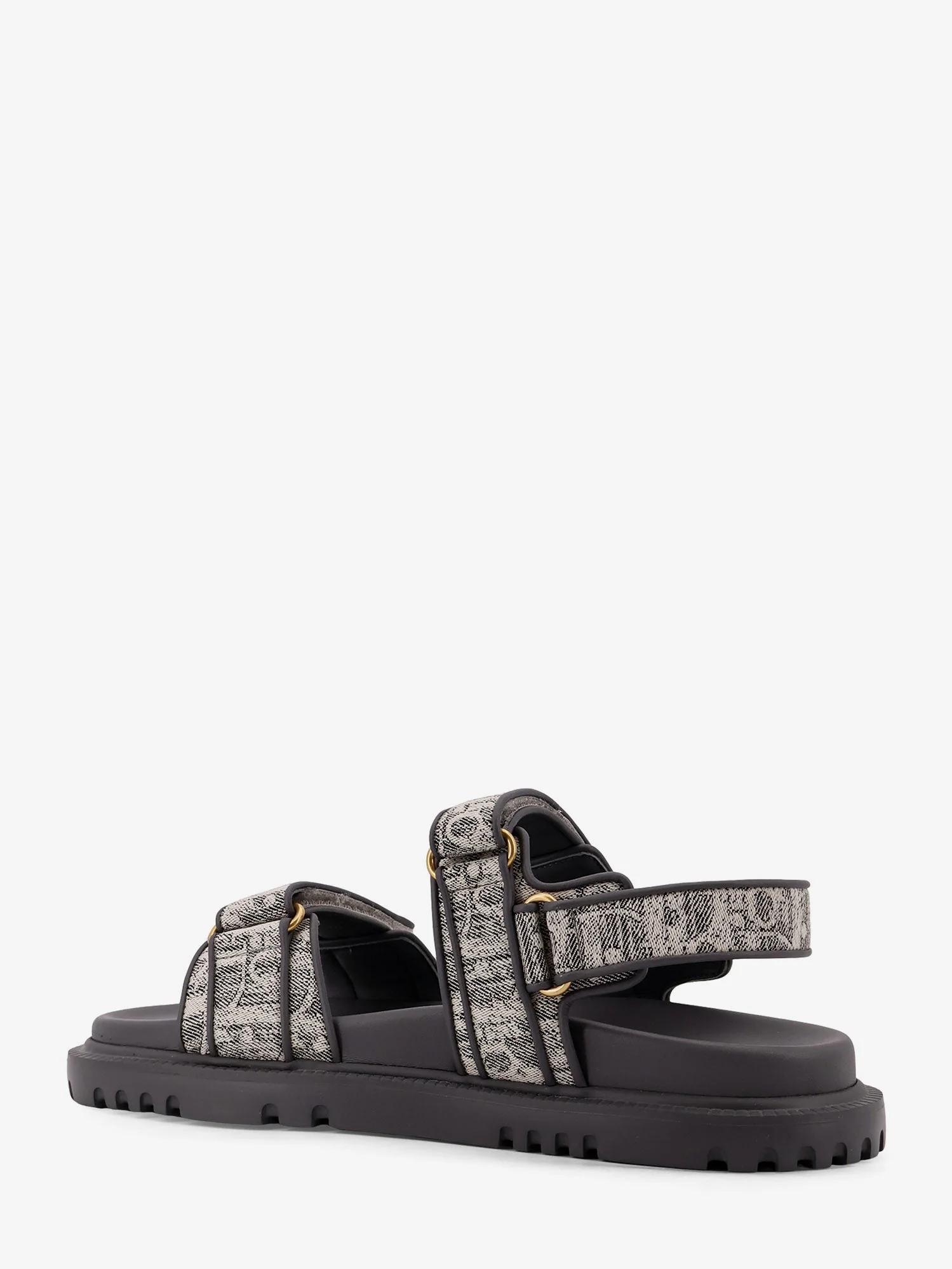 Dior Canvas Dioract Flat Sandals - Image 3