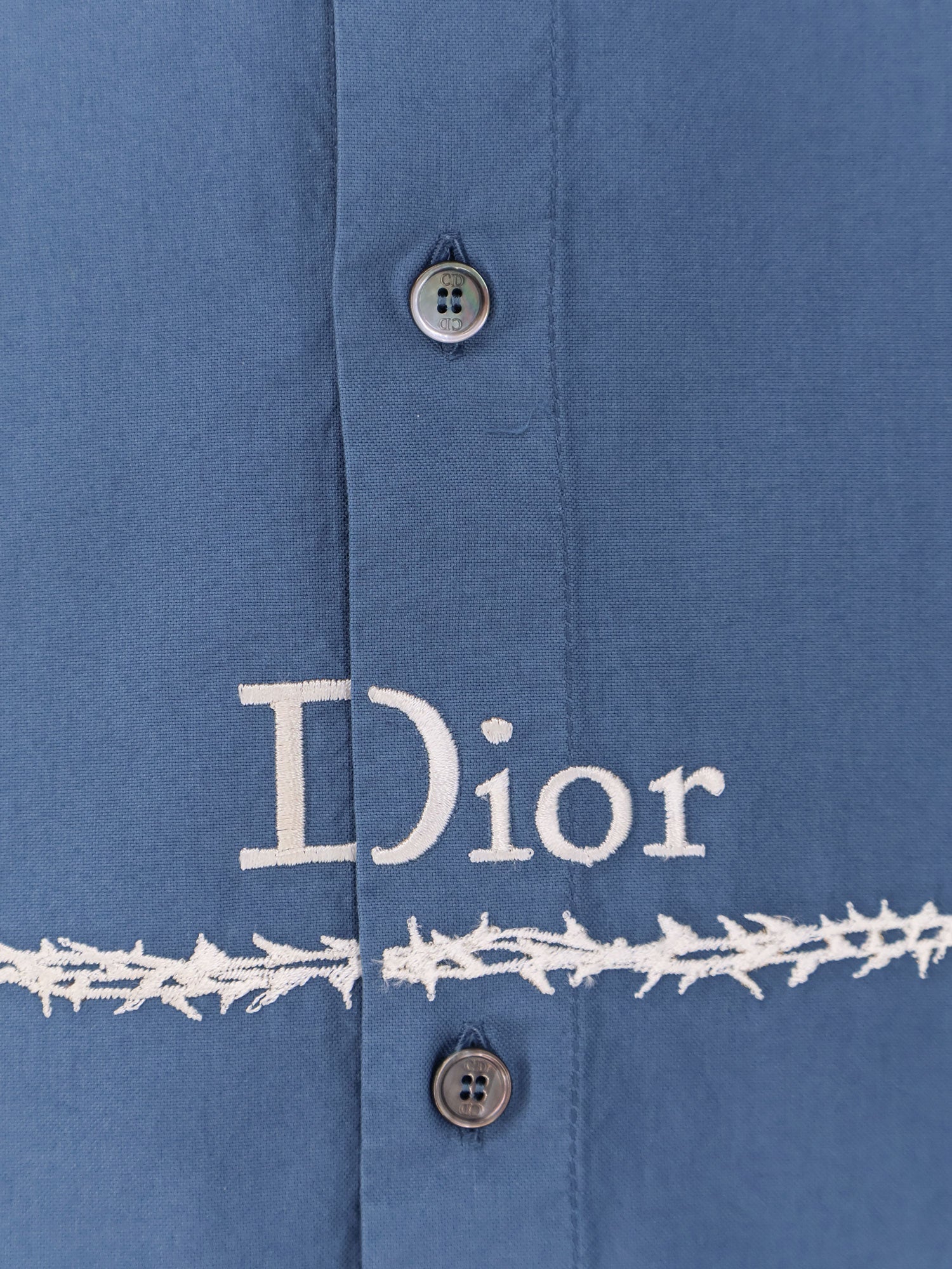Dior Cotton Shirt With Book Cover Embroidery - Image 3
