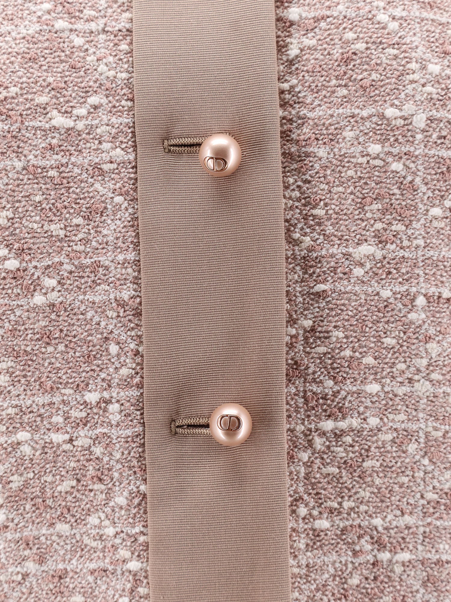 Dior Macrocannage Short Sleeve Cotton Blend Tweed Blazer - Image 3