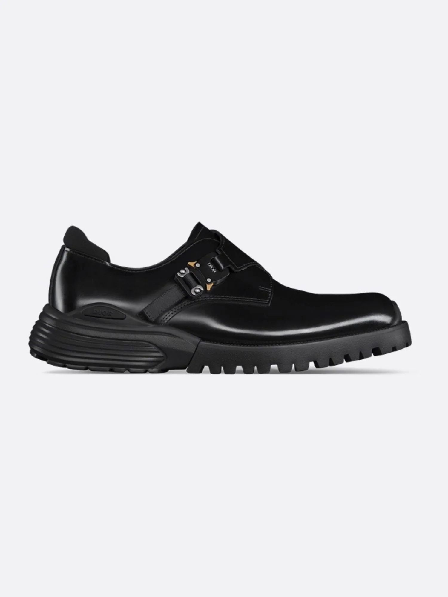 Dior Mocassino Derby In Pelle Con Fibbia In Alluminio Con Dettaglio Logo - Image 2