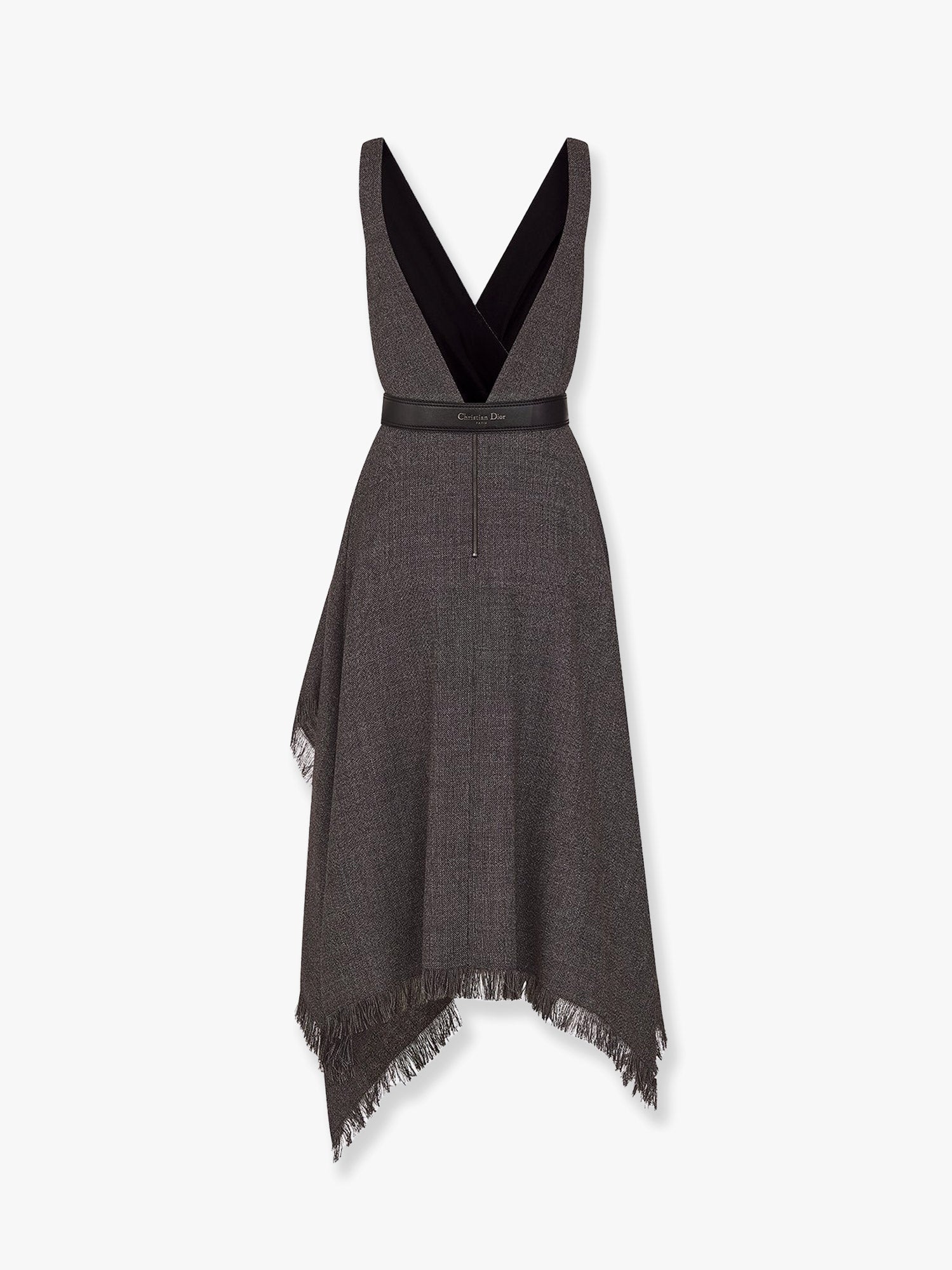 Dior Virgin Wool Tweed Dress With Leather Belt - Image 2