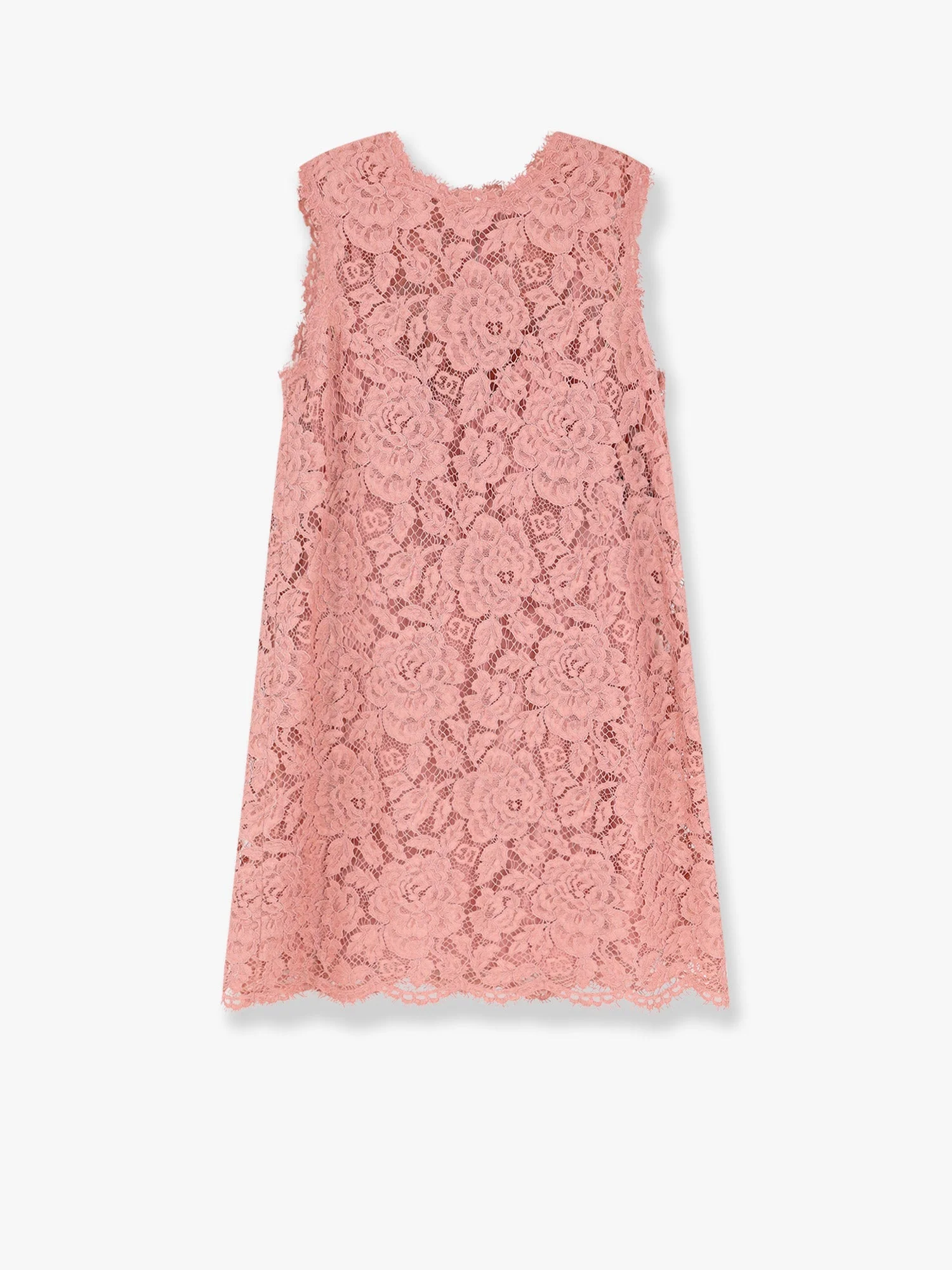 Dolce & Gabbana A Line Dg Floral Lace Dress