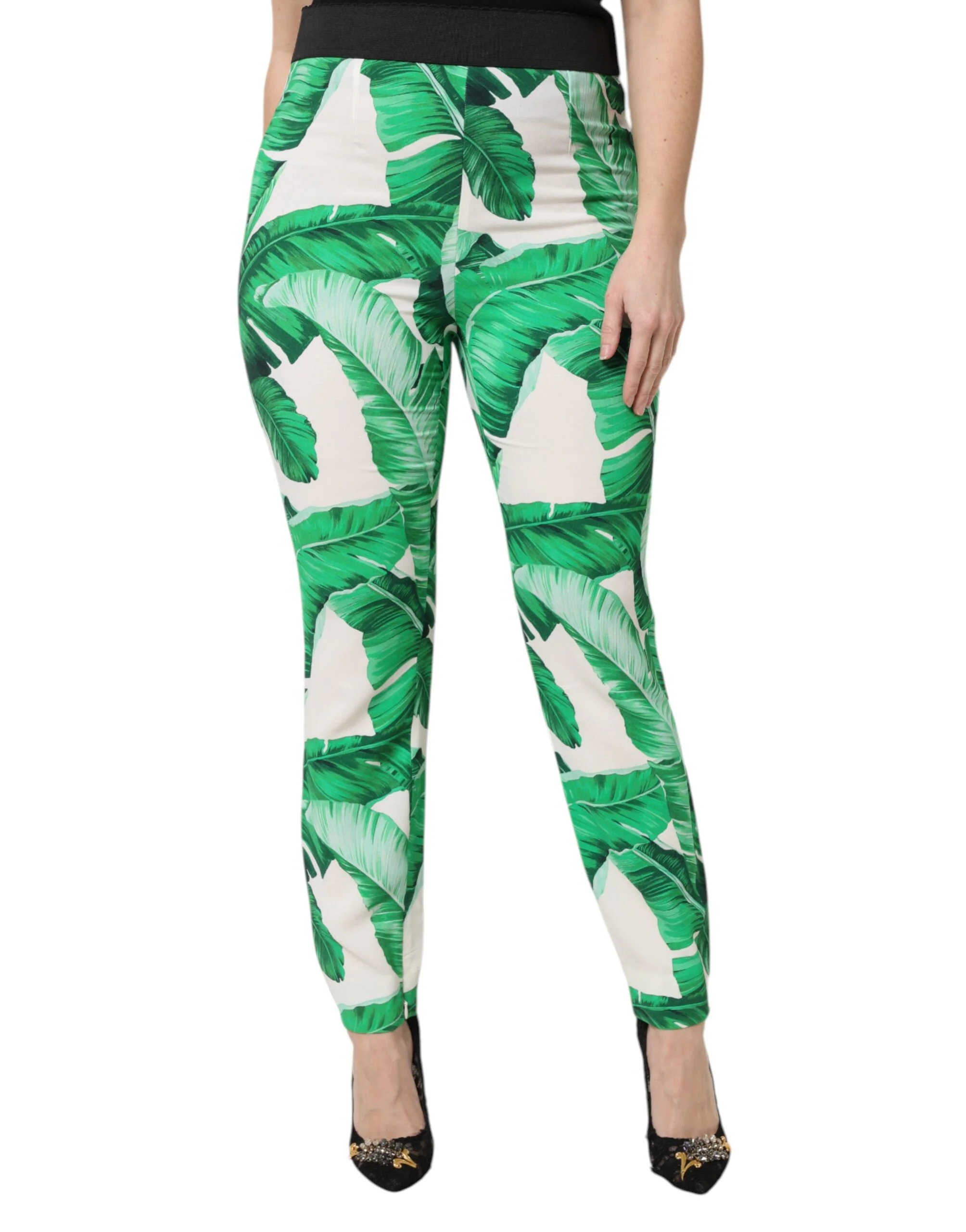 Dolce & Gabbana Banana Leaf Print Cigarette Pants - Image 2