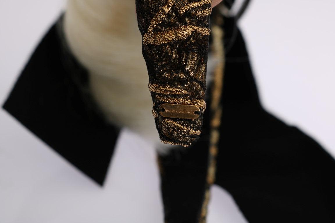 Dolce & Gabbana Black Crystal White Diadem Headband - Image 6