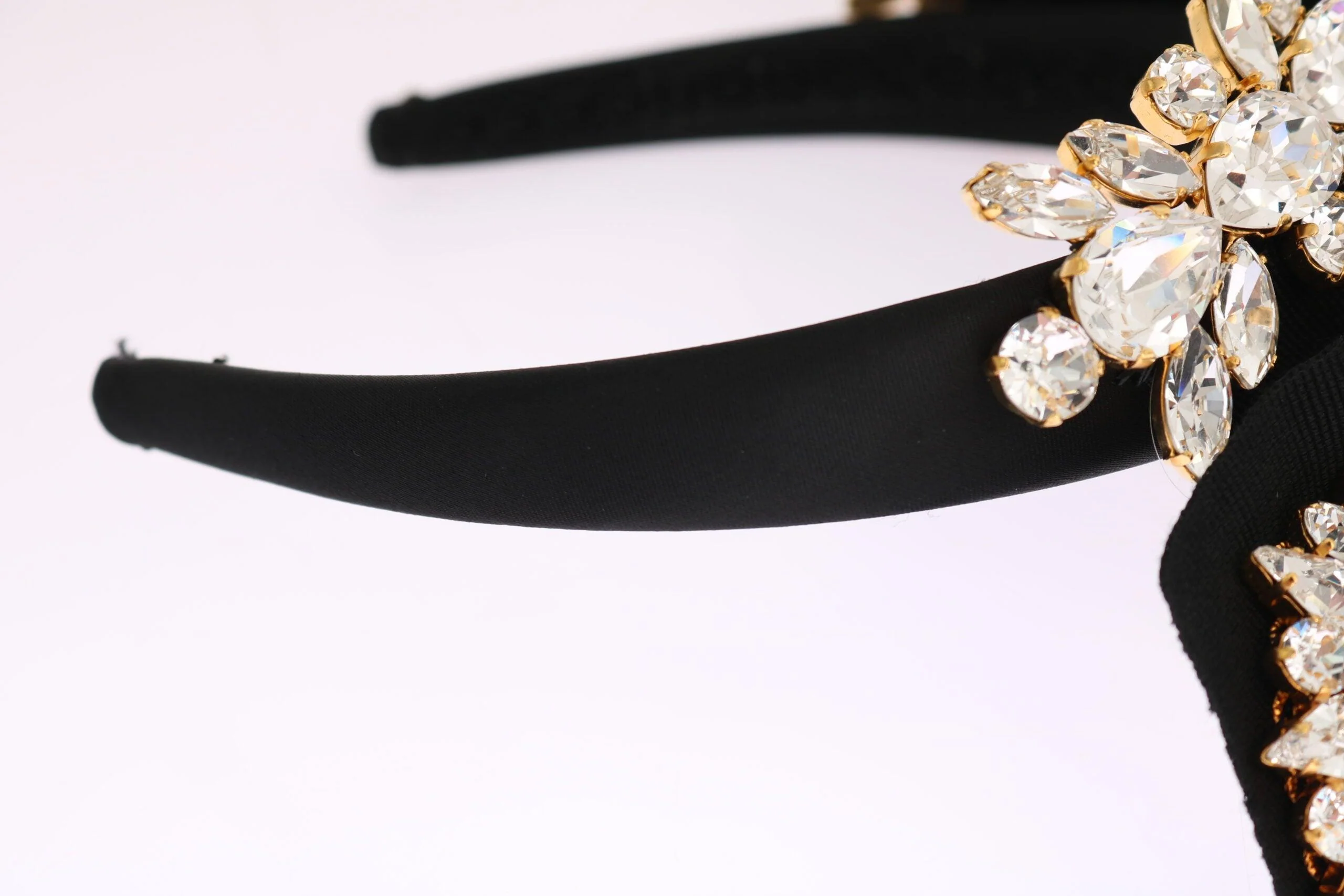 Dolce & Gabbana Black Crystal White Hair Parrucchiera Headband Diadem - Image 6